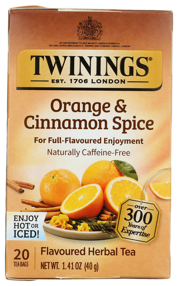 Twining Tea Tea Herbal Orange Cinnamon Spice - Pack of 6 - 20 bags