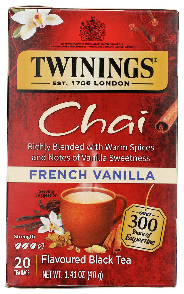 Twining Tea Tea Chai French Vanilla - Pack of 6 - 20 bags