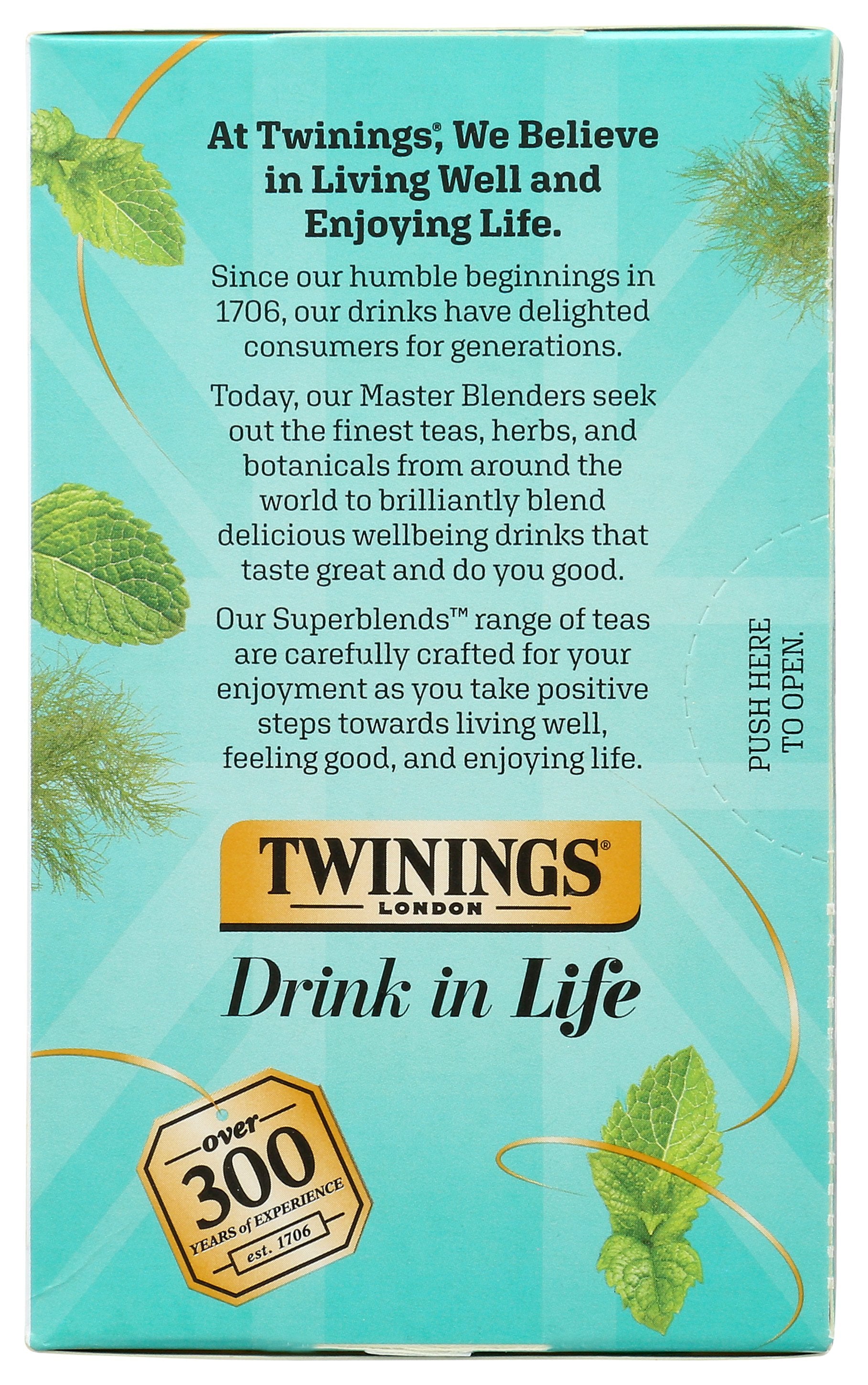 TWINING TEA TEA PROBTC PMINT FENNEL - Case of 6