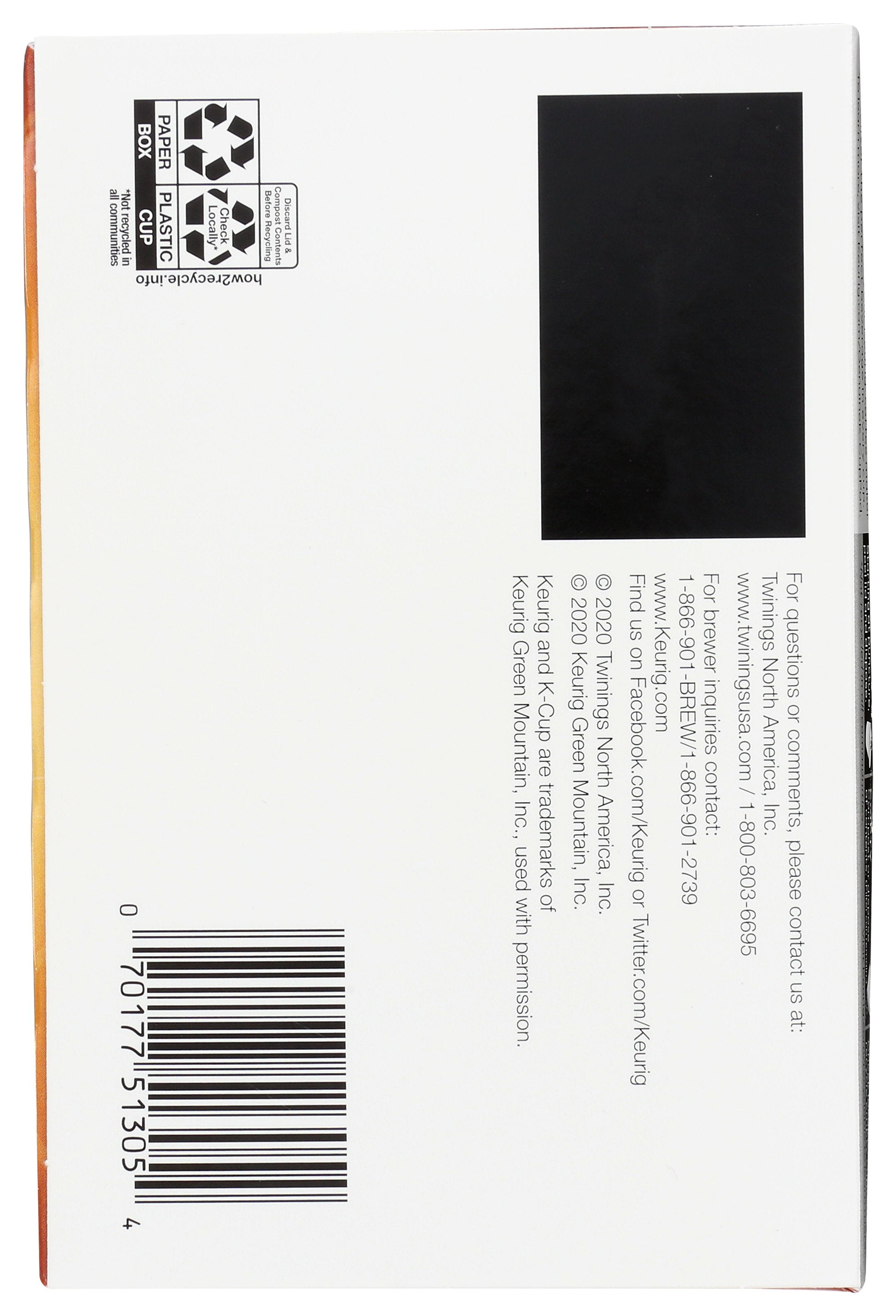 TWINING TEA TEA KCUP EARL GREY - Case of 6