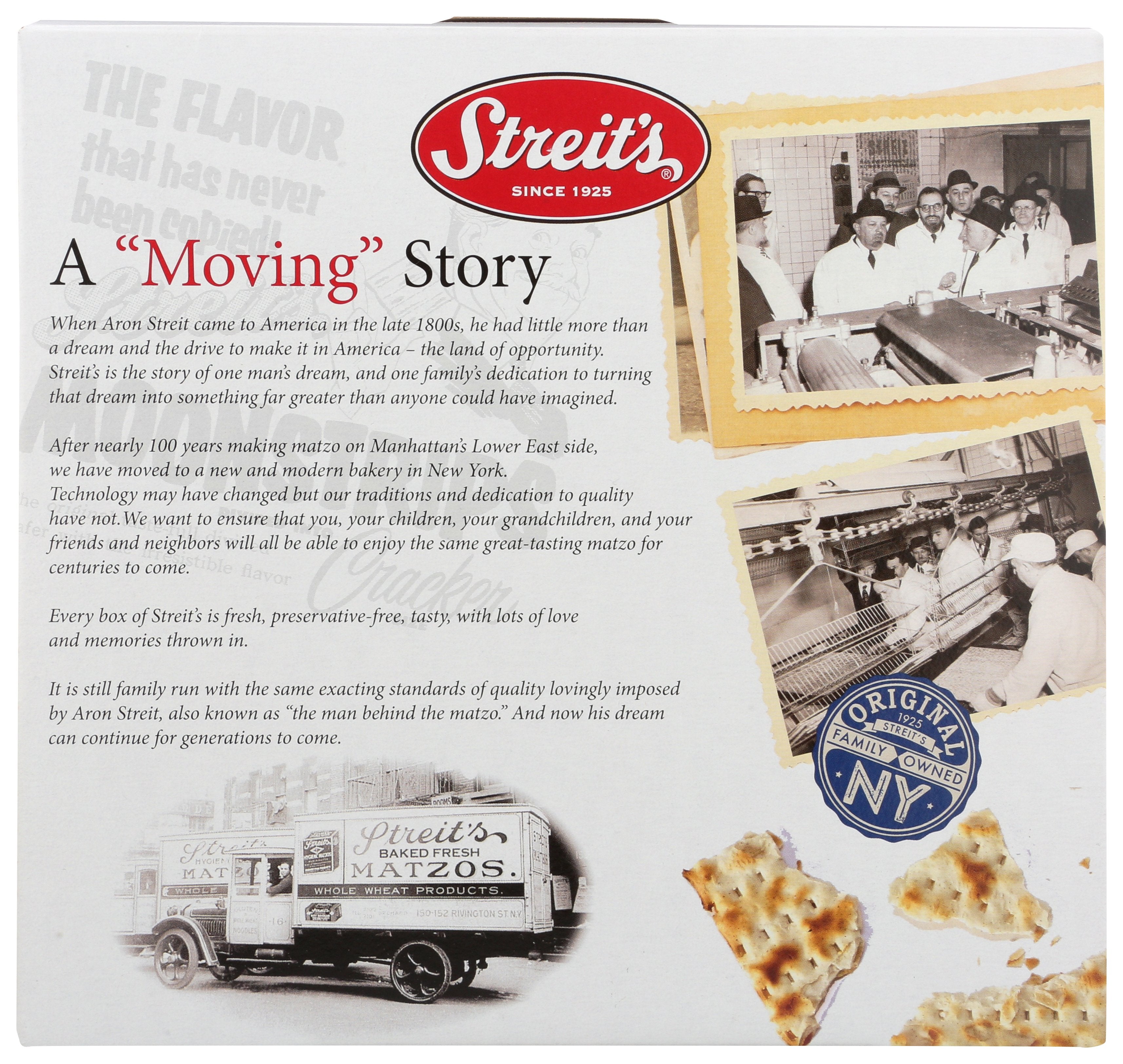 STREITS MATZO MOONSTRIP - Case of 12
