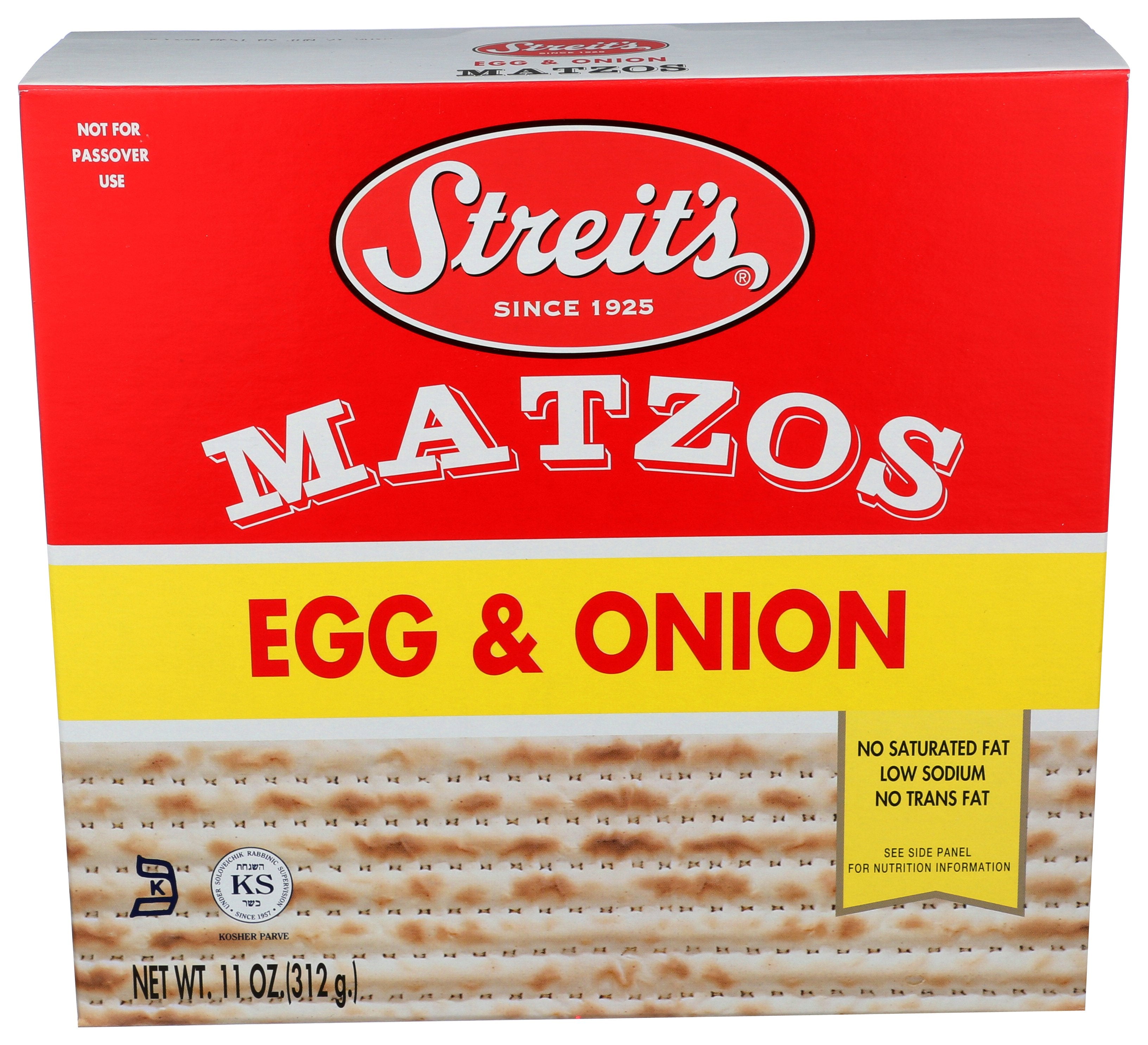 STREITS MATZO EGG ONION - Case of 12