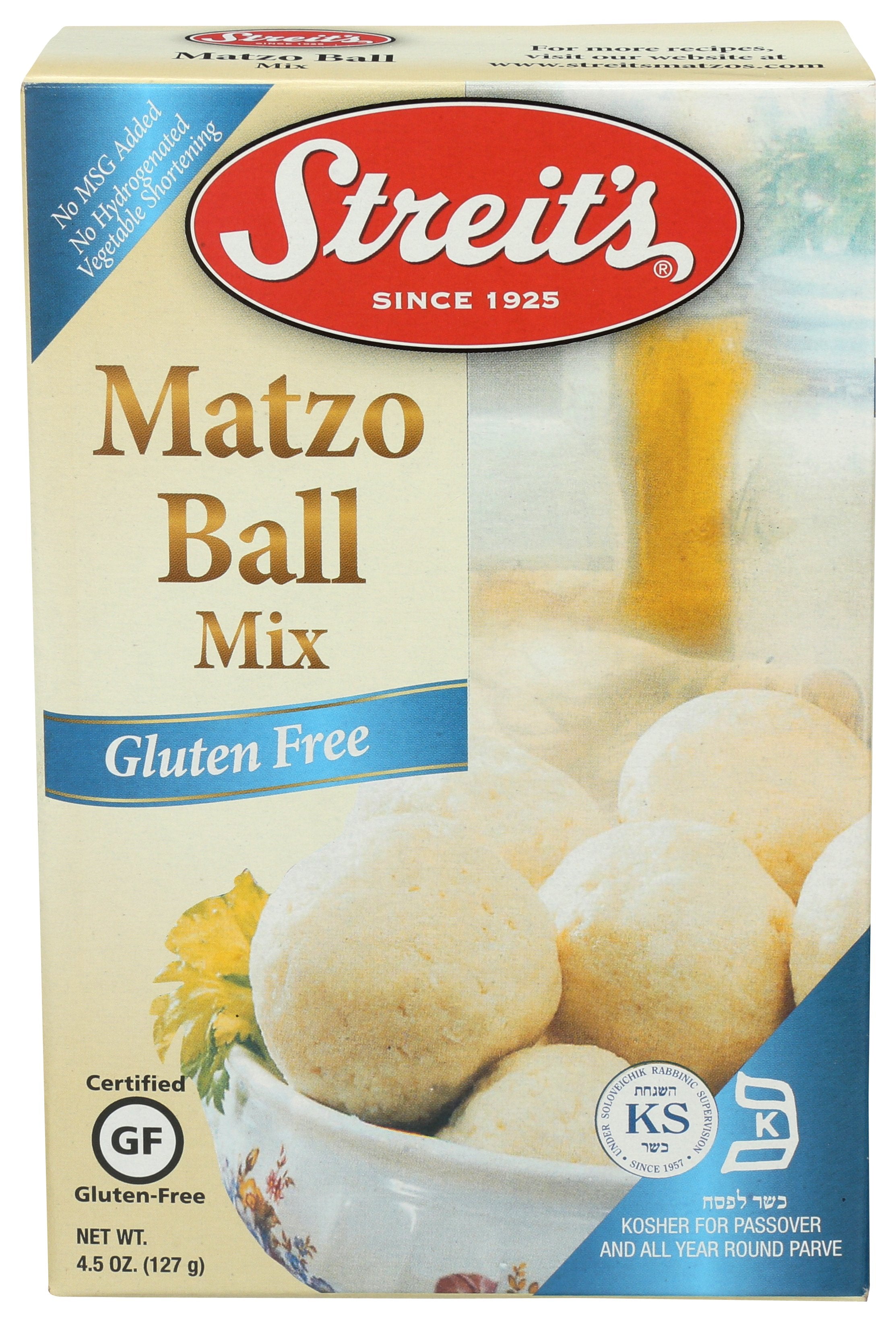 STREITS MIX MATZO BALL - Case of 12 [GF MATZO BALL MIX - 4.5 OZ]