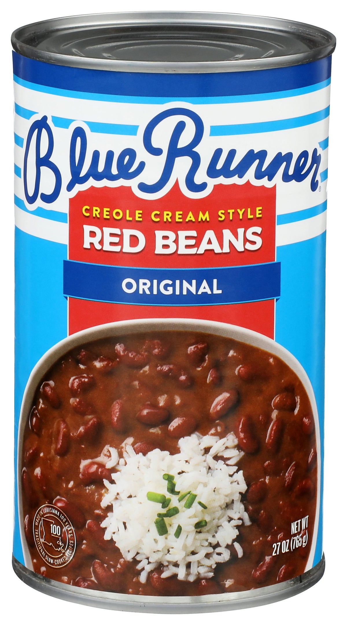BLUE RUNNER BEAN RED CREAM STYLE - Case of 12 [BLUE RUNNER - RED BEANS - ORIGINAL - CREOLE CREAM STYLE - 27 OUNCE - 27 OZ]