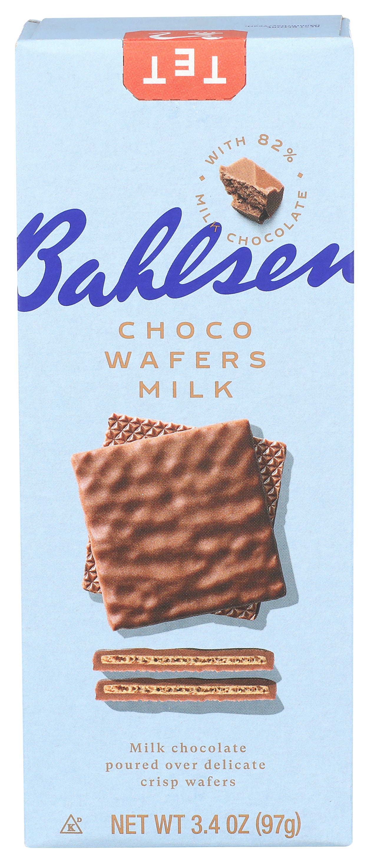 Bahlsen Wafer Chocolate Milk - Pack of 12 - 3.4 oz