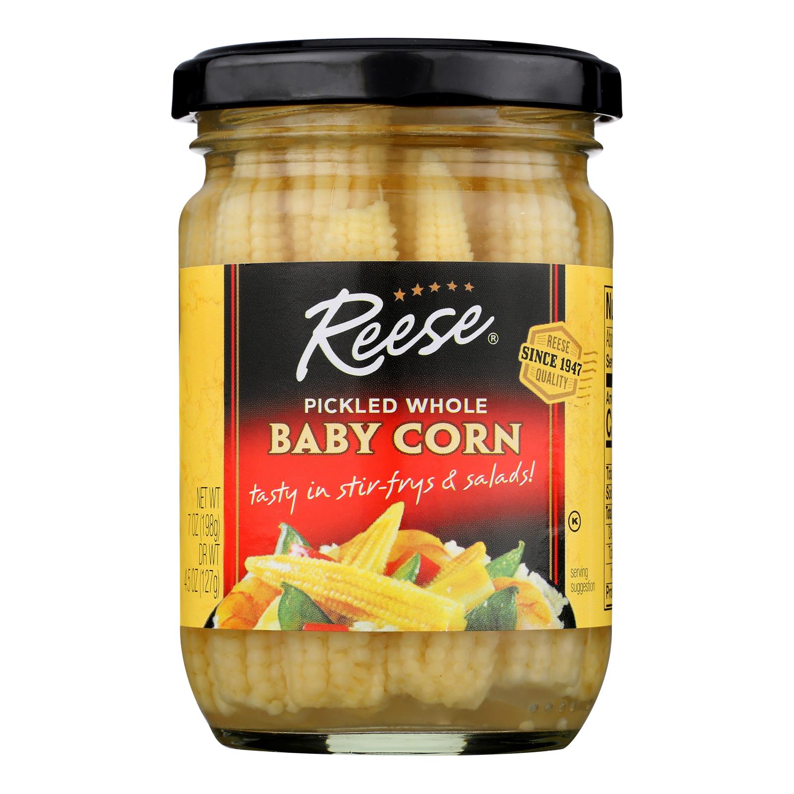 Reese Pickled Whole Baby Corn  - Case Of 12 - 7 Oz