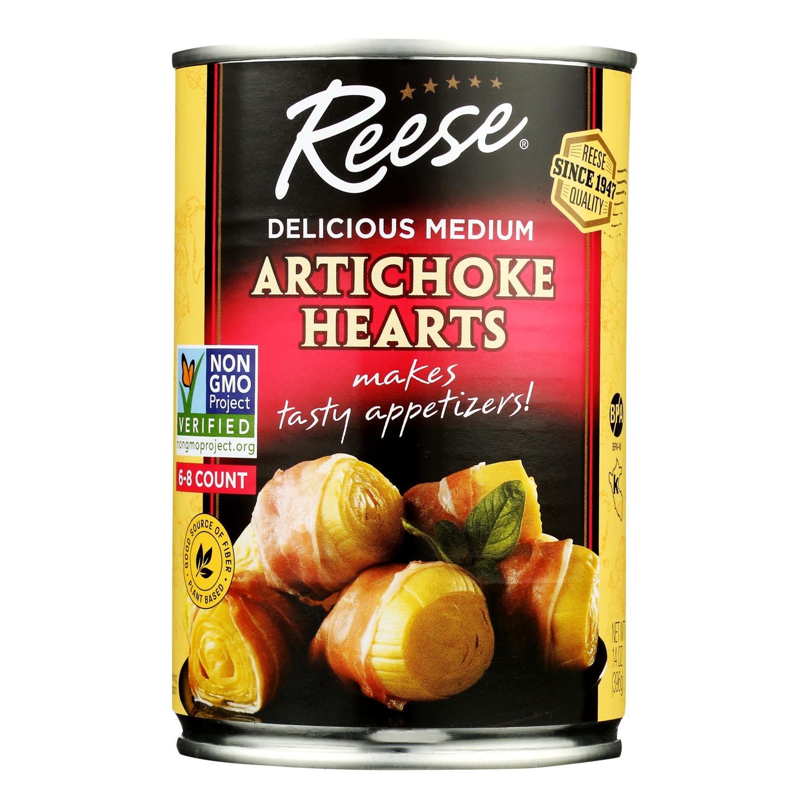 Reese Artichoke Hearts - Delicious Medium - Case Of 12 - 14 Oz.