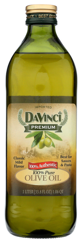 DaVinci Oil Olive Pure 100% 1L - Case of 12 - 33.8 oz
