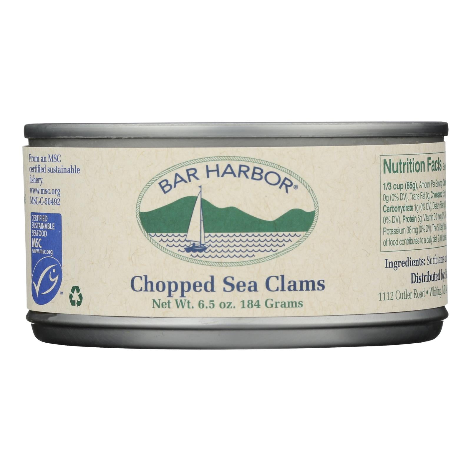 Bar Harbor - Chopped Clams - Case Of 12 - 6.5 Oz.
