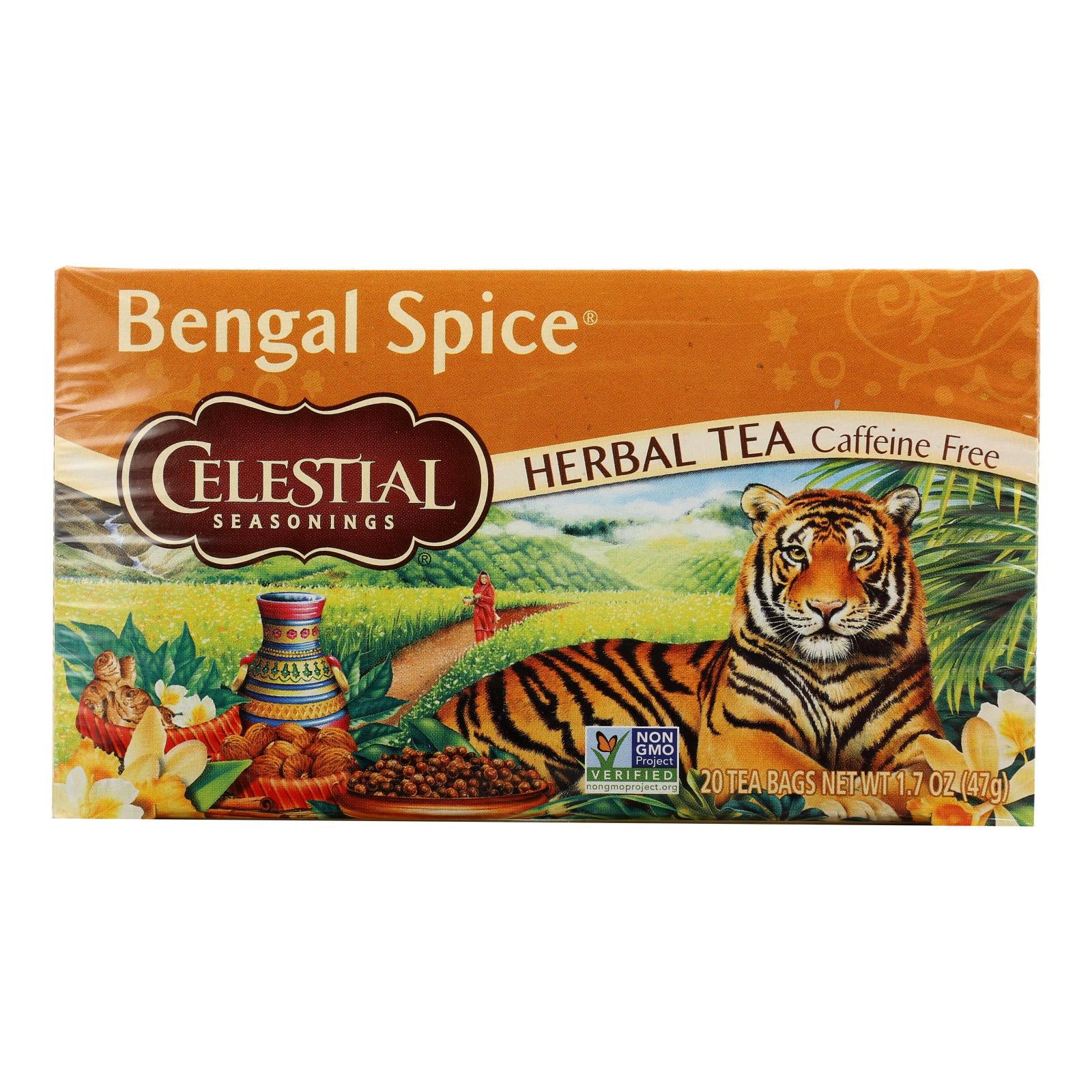 Celestial Seasonings Herbal Tea Caffeine Free Bengal Spice - 20 Tea Bags - Case Of 6