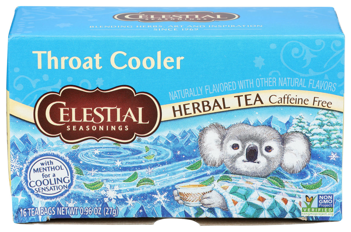 CELESTIAL SEASONINGS TEA THROAT COOLER - Case of 6