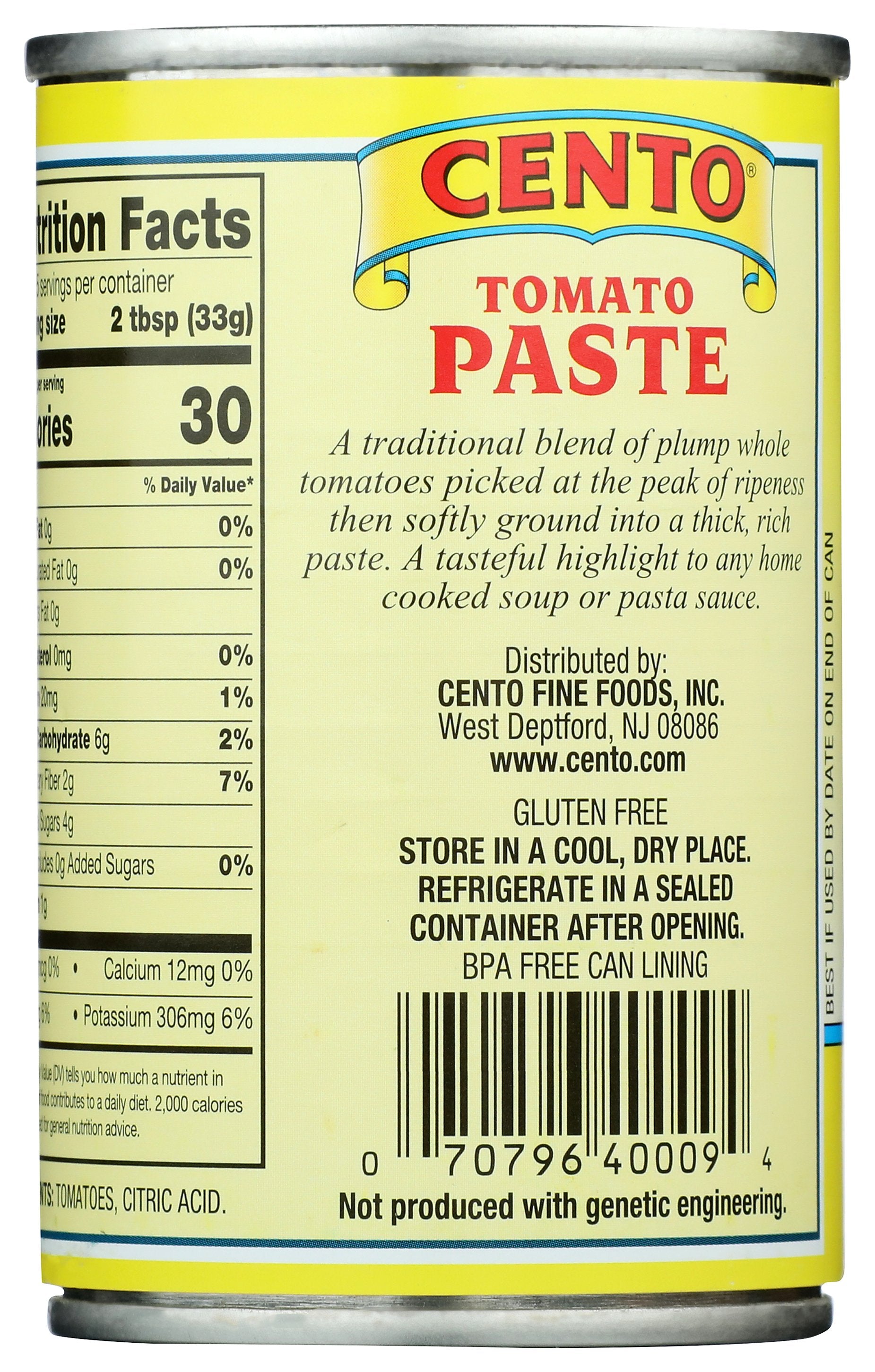 CENTO TOMATO PASTE - Case of 24 [CENTO - TOMATO PASTE - 6 OUNCE - 6 OZ]