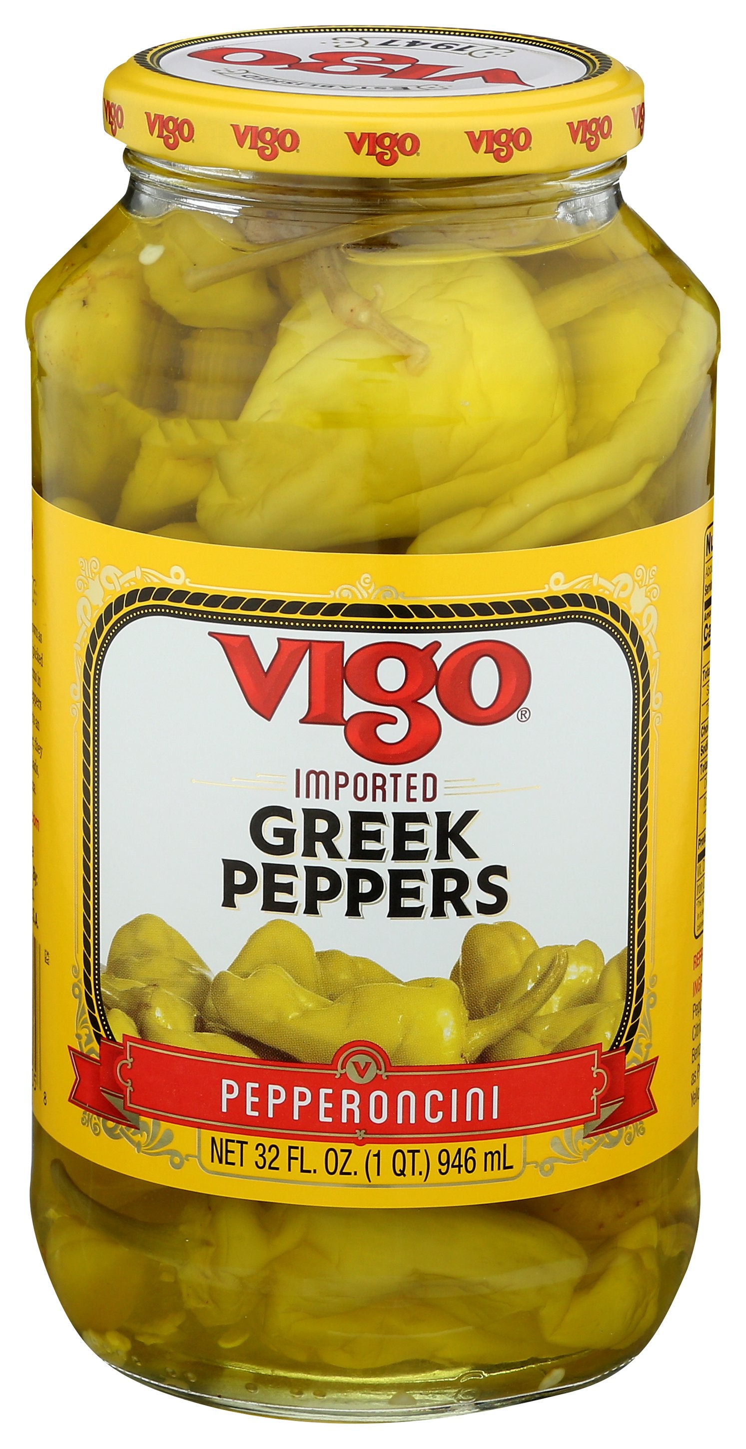 VIGO PEPPER GREEK - Case of 6 [PEPPER GREEK - 32 OZ]