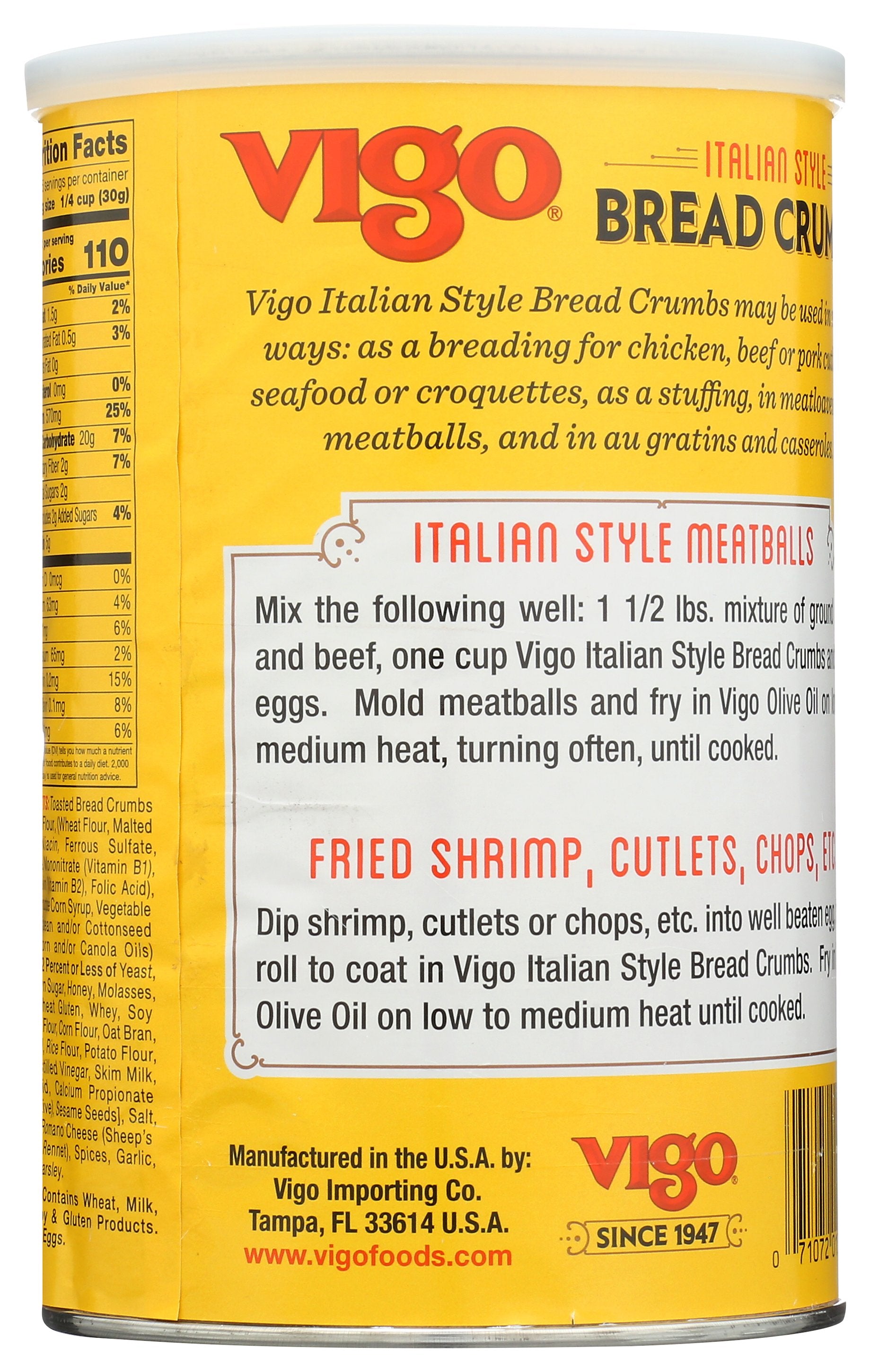 VIGO BREADCRUMB ITAL - Case of 12 [BREADCRUMB ITAL - 16 OZ]