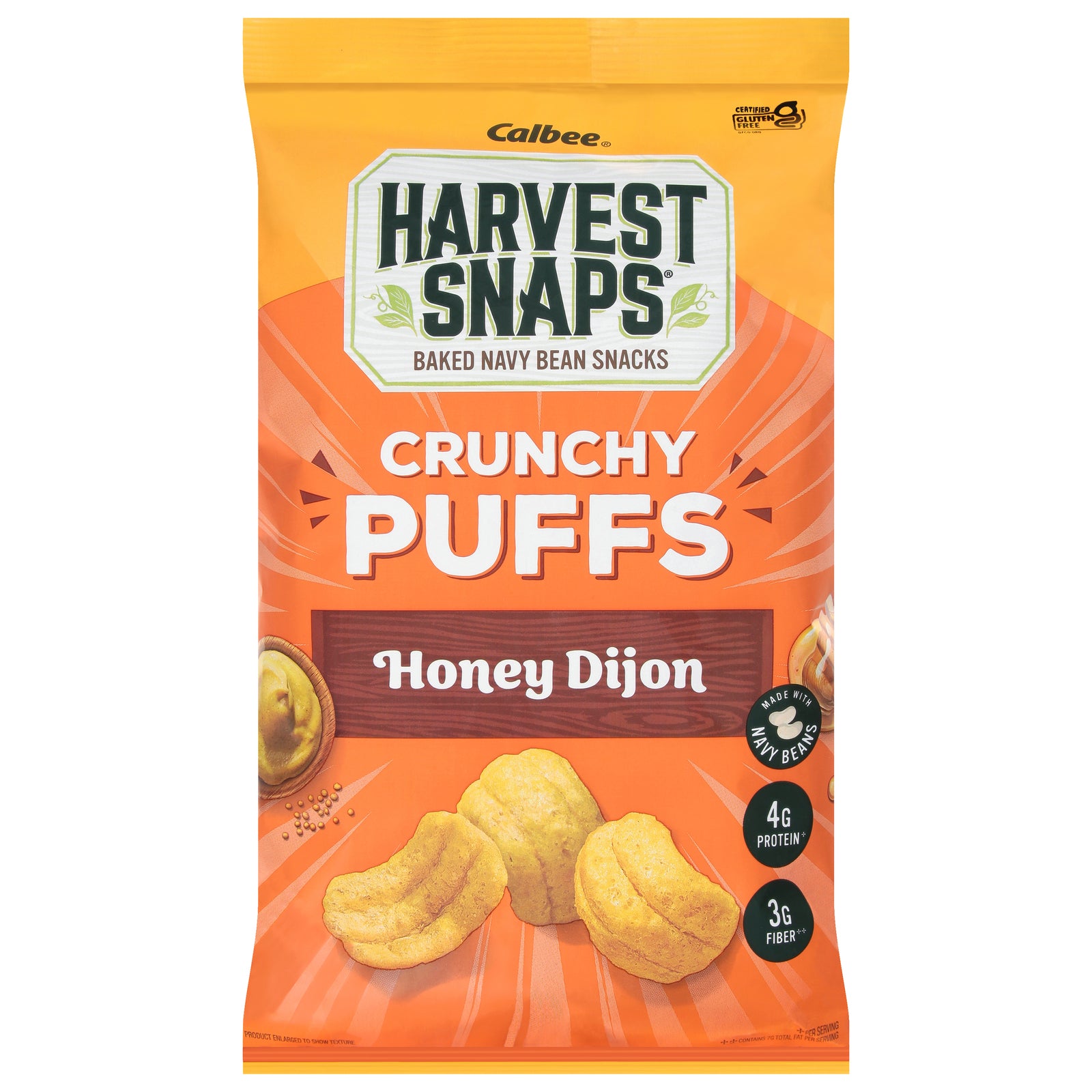 Harvest Snaps - Crunchy Puff Honey Dijon - CS of 6-4.2 OZ