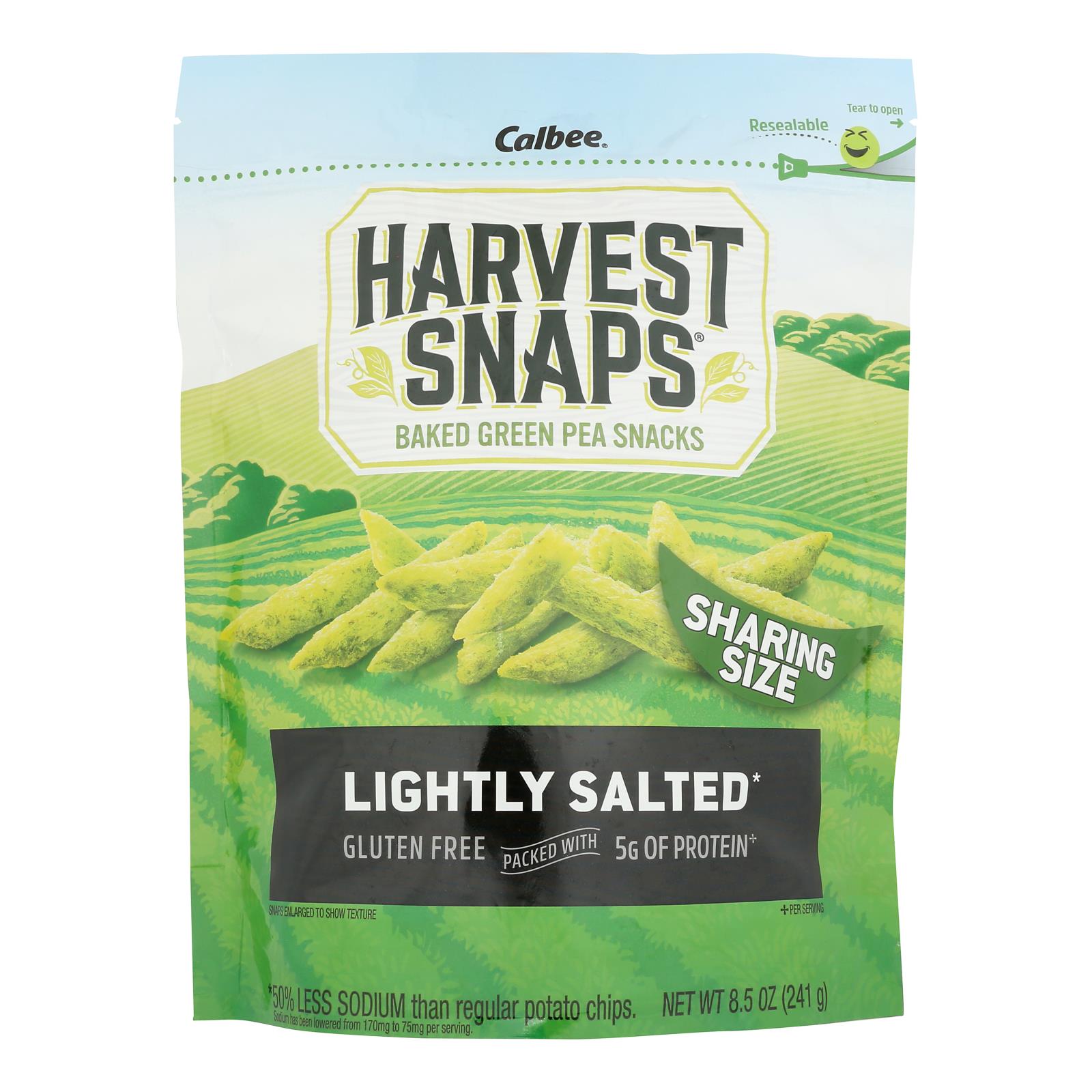 Harvest Snaps - Crisps Grn Pea Lghtly Slt - CS of 6-8.5 OZ