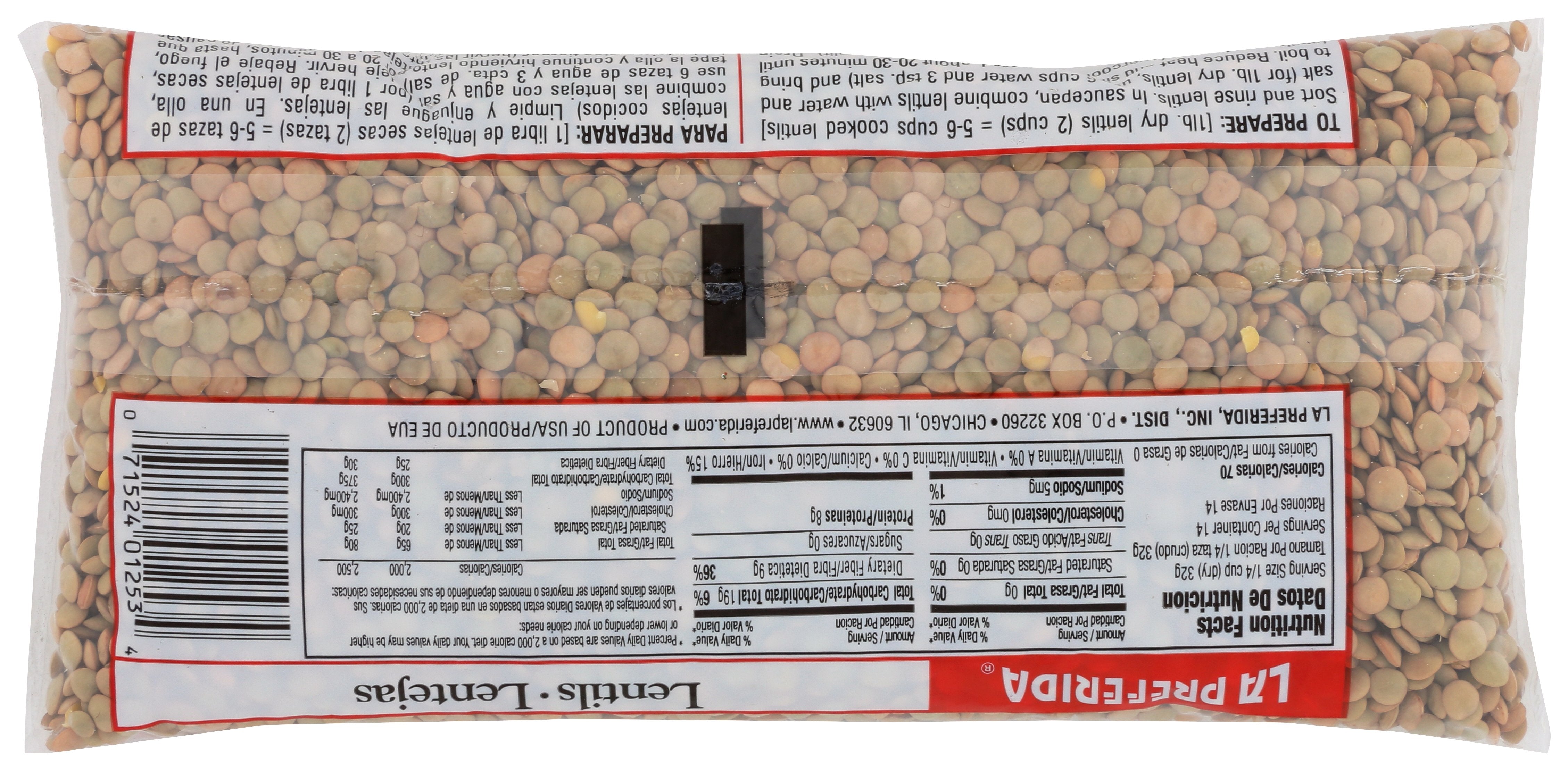 LA PREFERIDA BEAN LENTIL - Case of 24