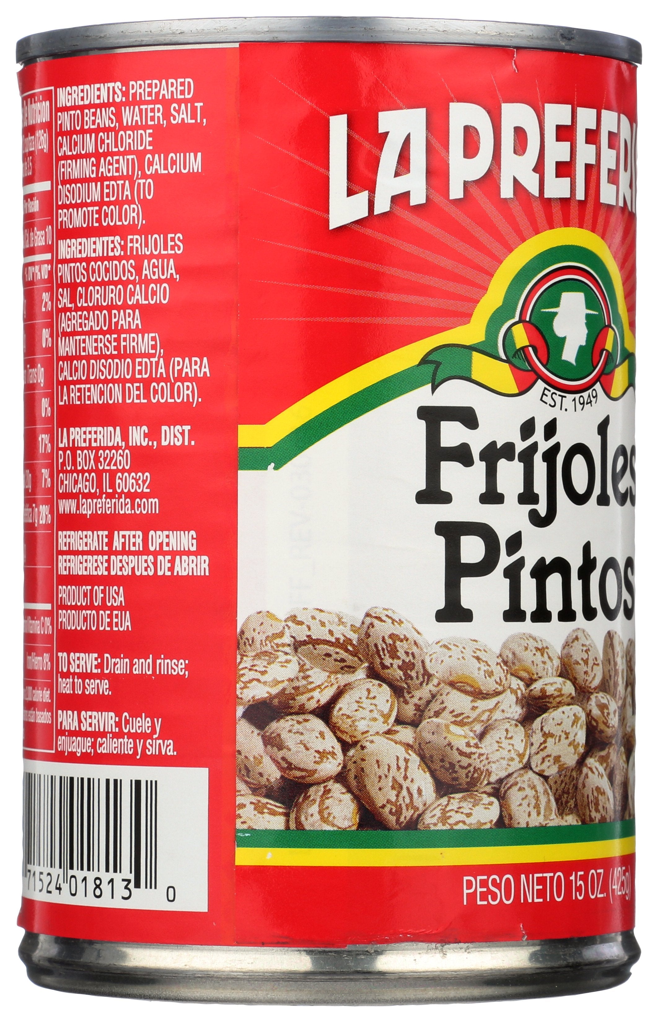 LA PREFERIDA BEAN PINTO - Case of 12 [PINTO BEANS - 15 OZ]