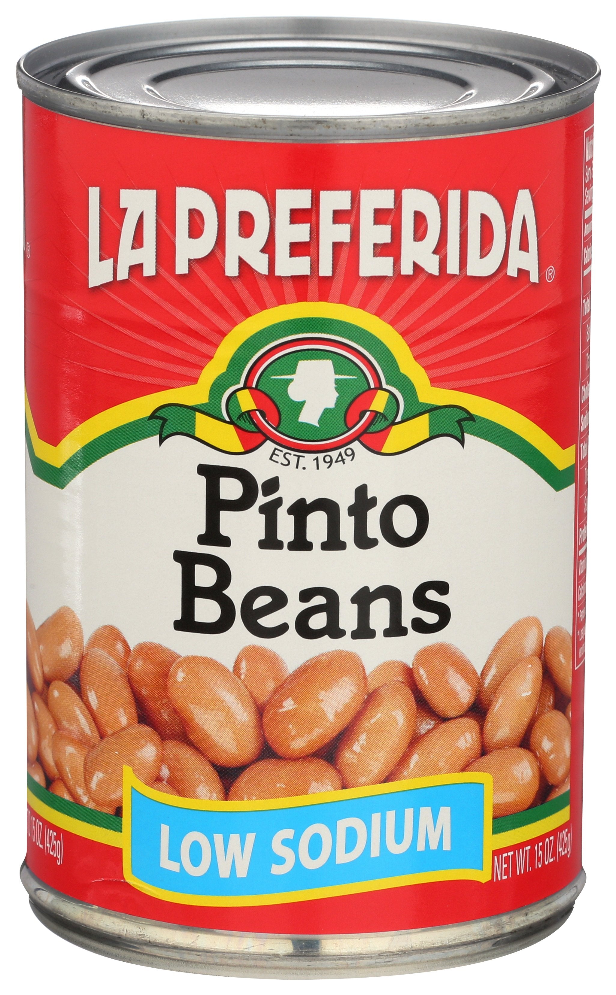 LA PREFERIDA BEAN PINTO LOW SODIUM - Case of 12