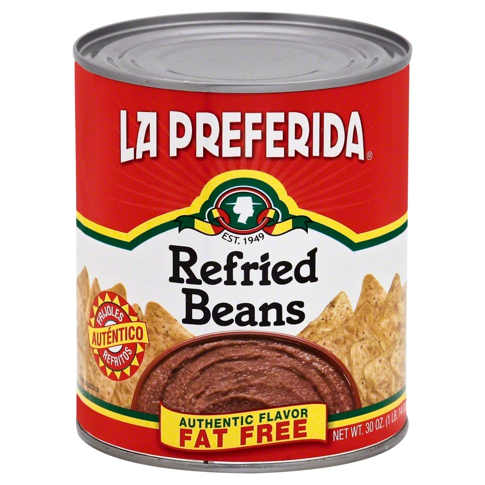 La Preferida Fat Free Refried Beans - Case of 12 - 30 OZ