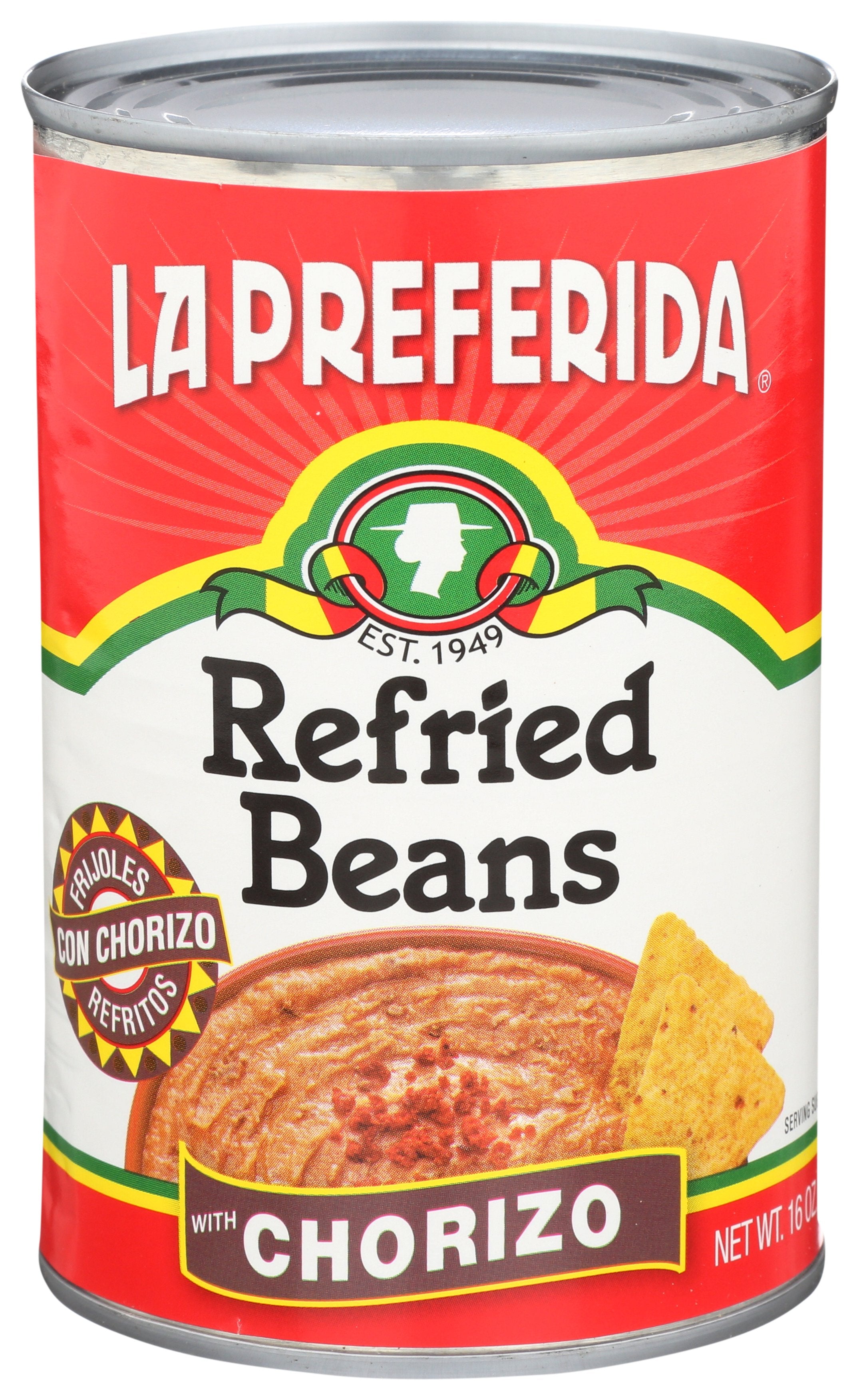 LA PREFERIDA BEAN REFRIED CHORIZO - Case of 12