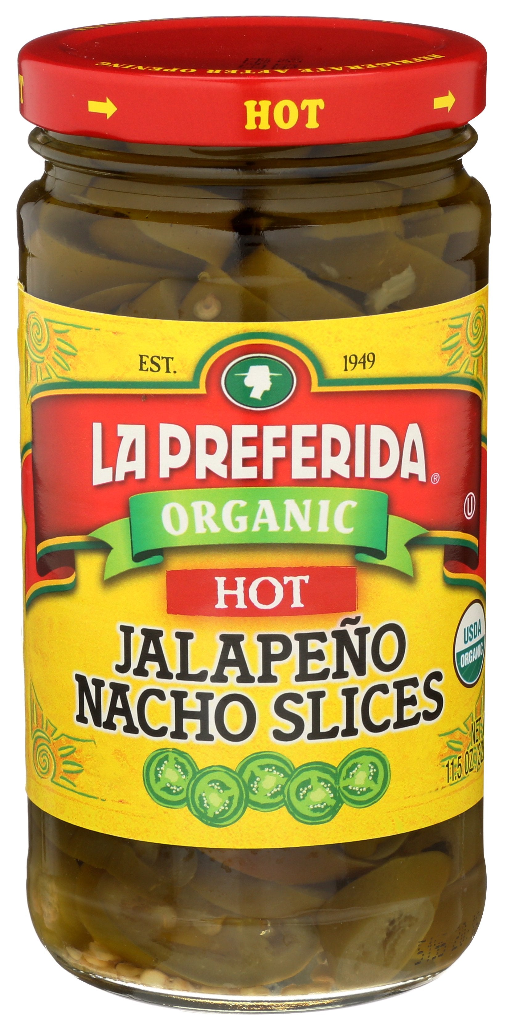 LA PREFERIDA PEPPER JLPNO SLICE HOT ORG - Case of 12