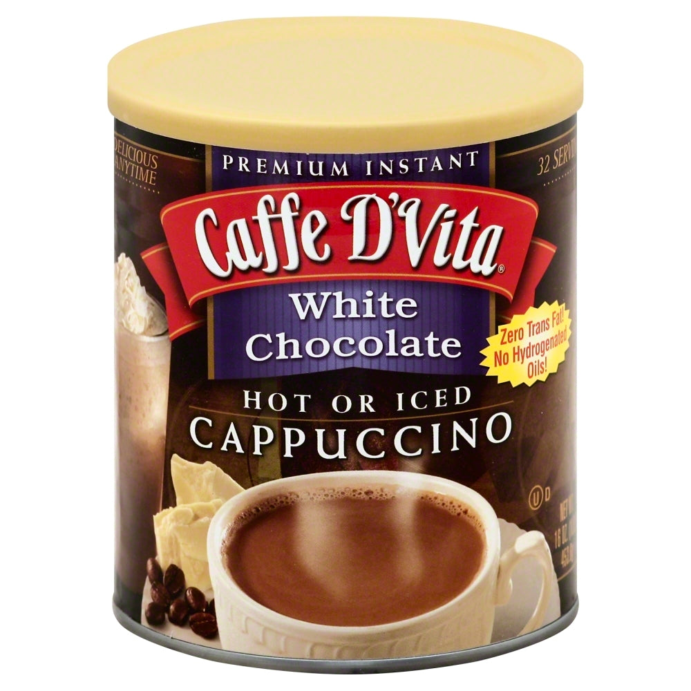 Cafe D Vita Cappuccino White Chocolate - Pack of 6 - 16 oz