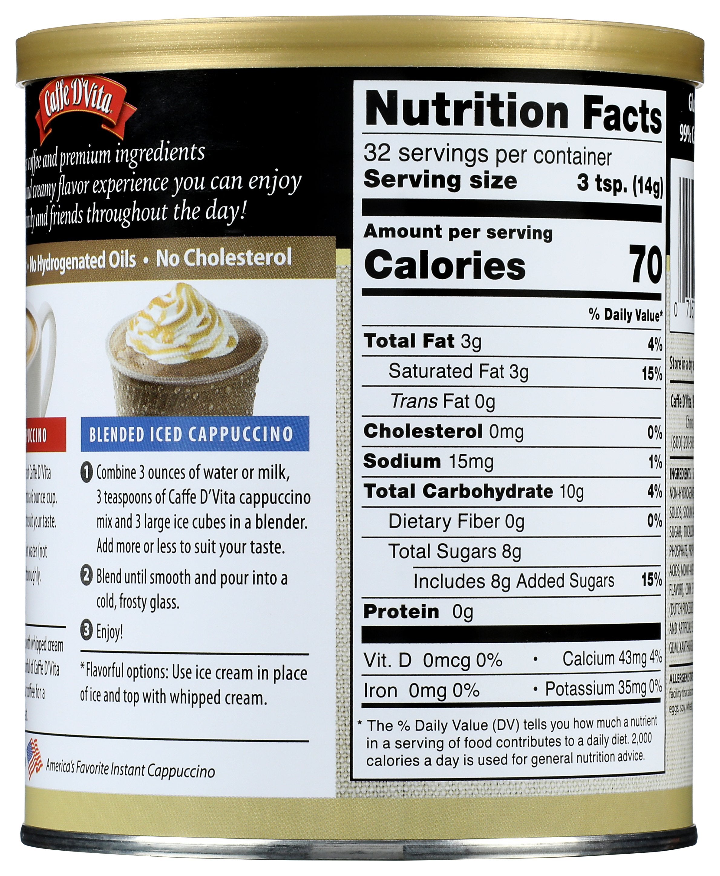 CAFFE D VITA CAPPUCCINO FRNCH VNLLA - Case of 6