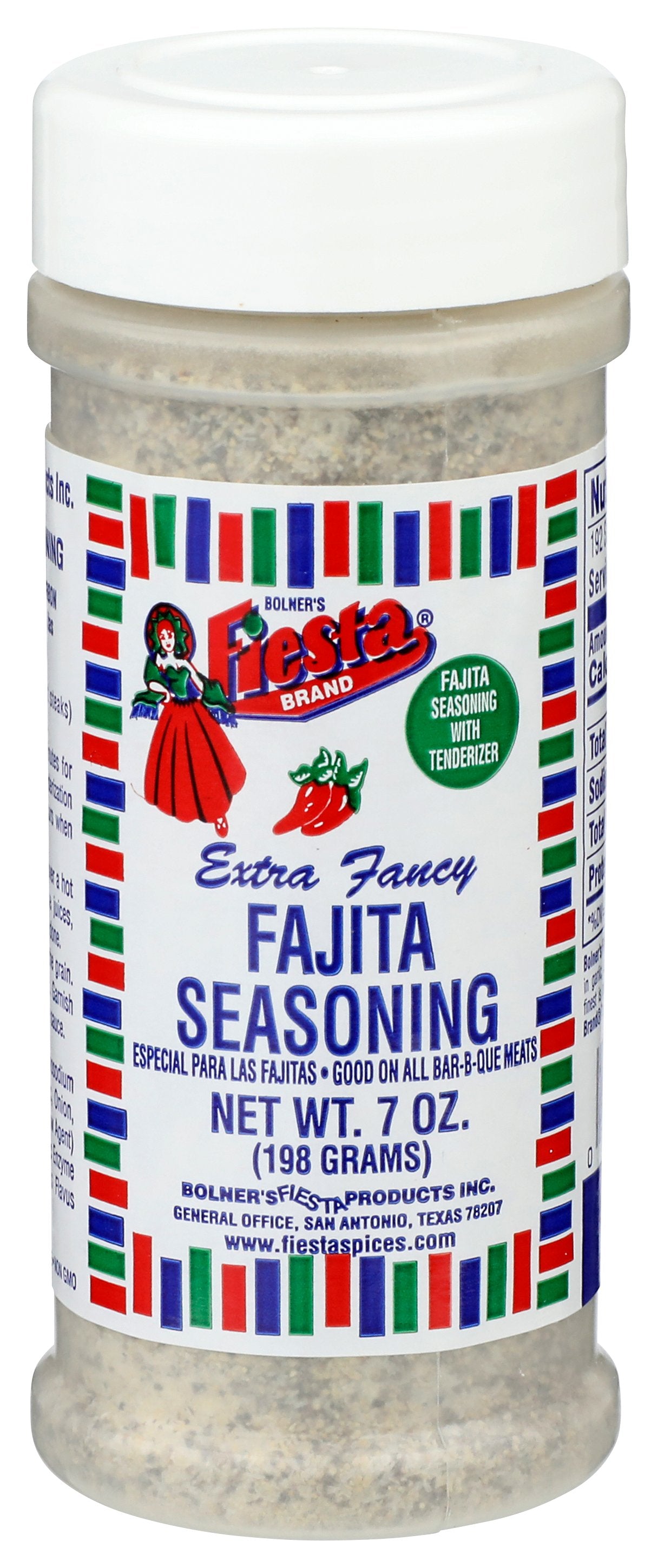 FIESTA SSNNG FAJITA - Case of 6 [BOLNER'S FIESTA BRAND - SEASONING - FAJITA - 7 OUNCE - 7 OZ]