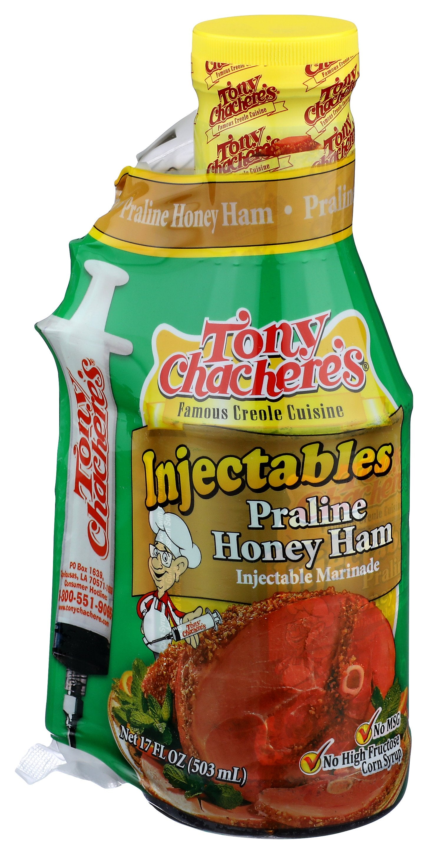 TONY CHACHERES MARINADE & INJ HNY PRLN HAM - Case of 6