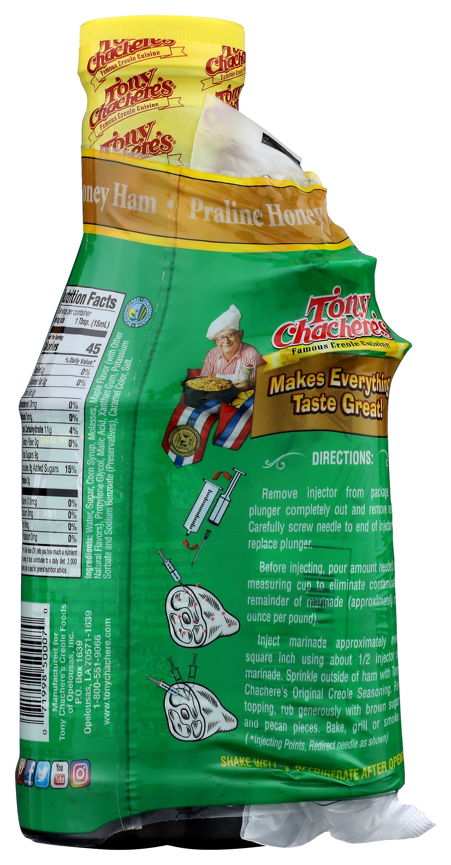 TONY CHACHERES MARINADE & INJ HNY PRLN HAM - Case of 6