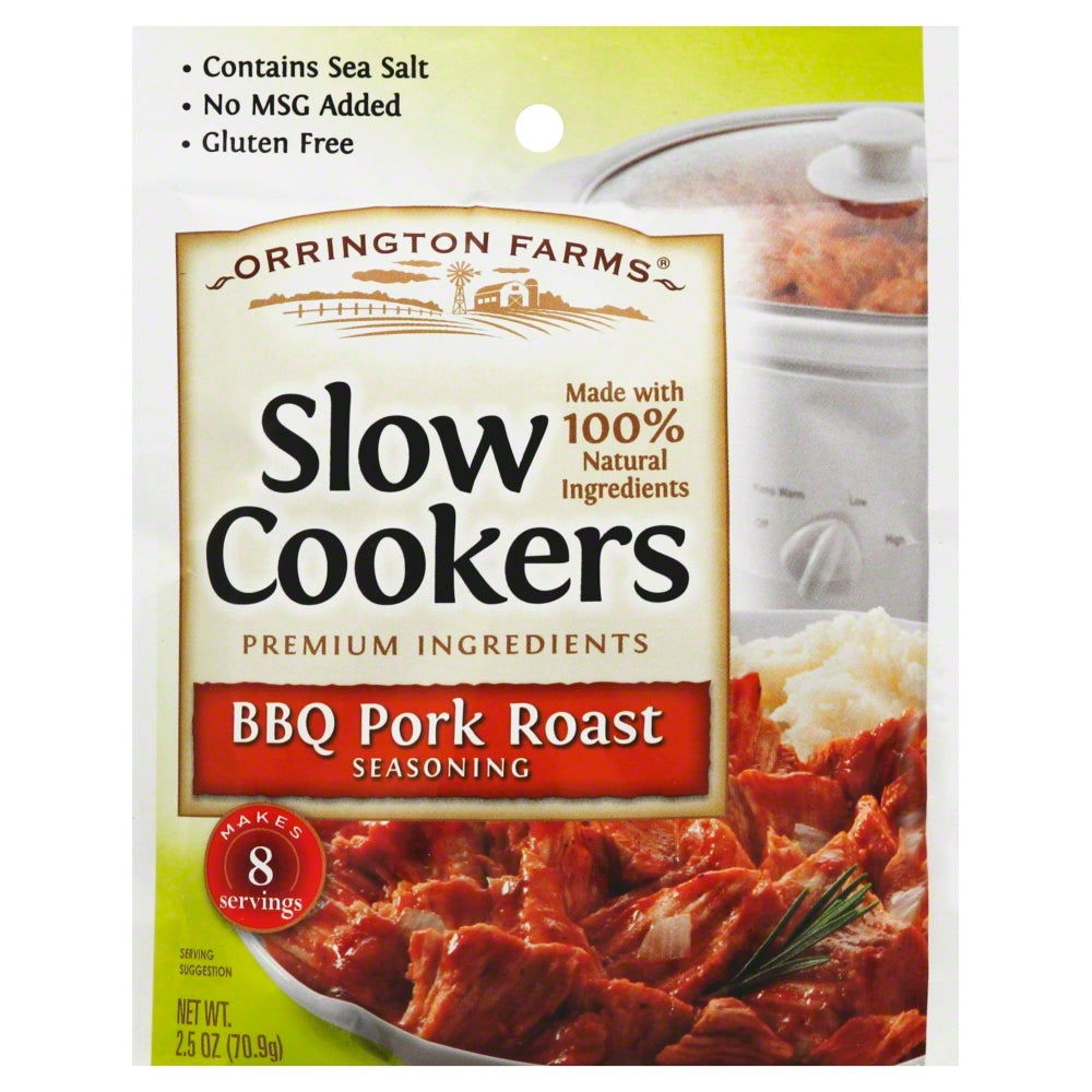 Orrington Farms Seasoning Slow Cookers BBQ Pork Roast - Case of 12 - 2.5 OZ