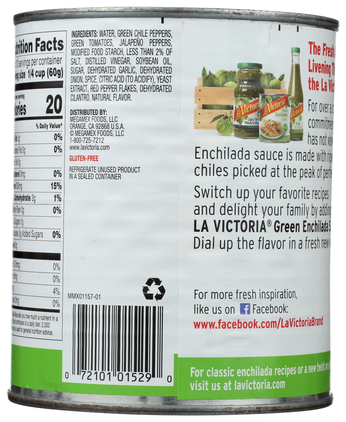 LA VICTORIA SAUCE ENCHLDA MILD GRN CHILI - Case of 6