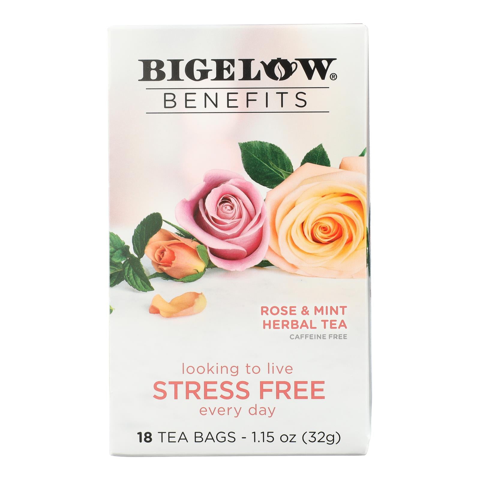 Bigelow Tea - Tea Rose & Mint - Case of 6 - 18 BAG