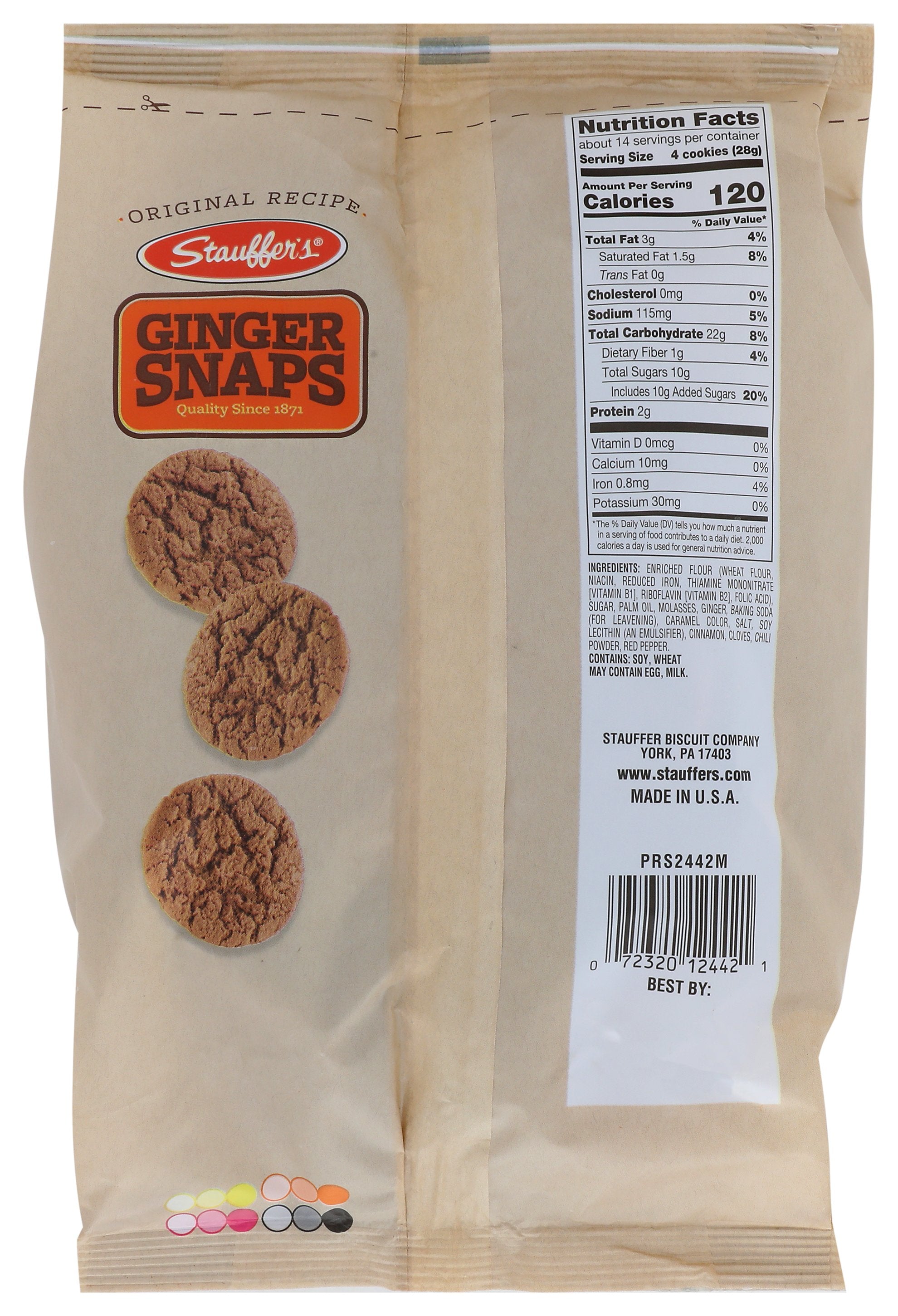 STAUFFER COOKIE GINGER SNAP ORGNL - Case of 12