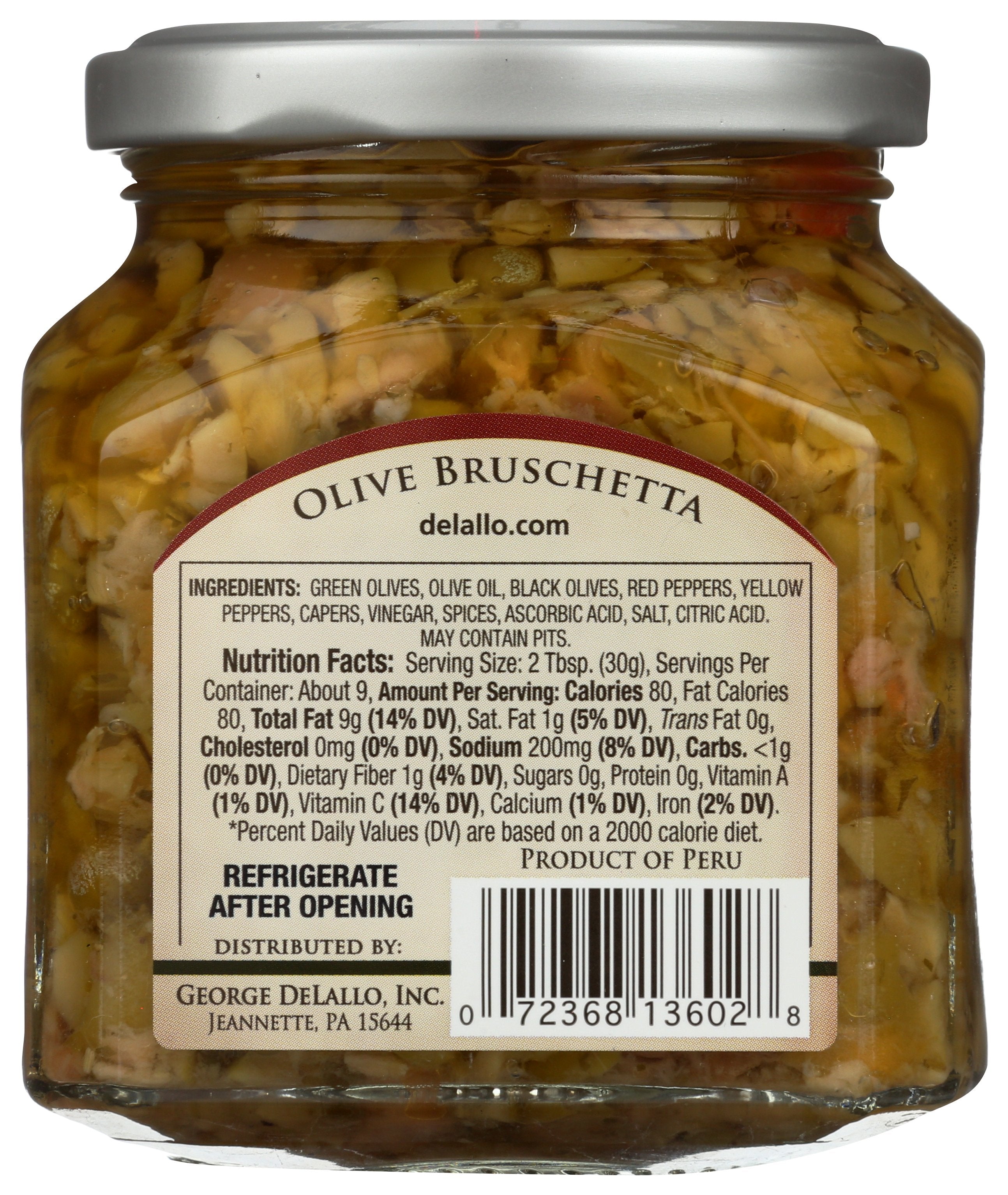 DELALLO BRUSCHETTA OLIVE - Case of 6 [OLIVE BRUSCHETTA - 10 OZ]