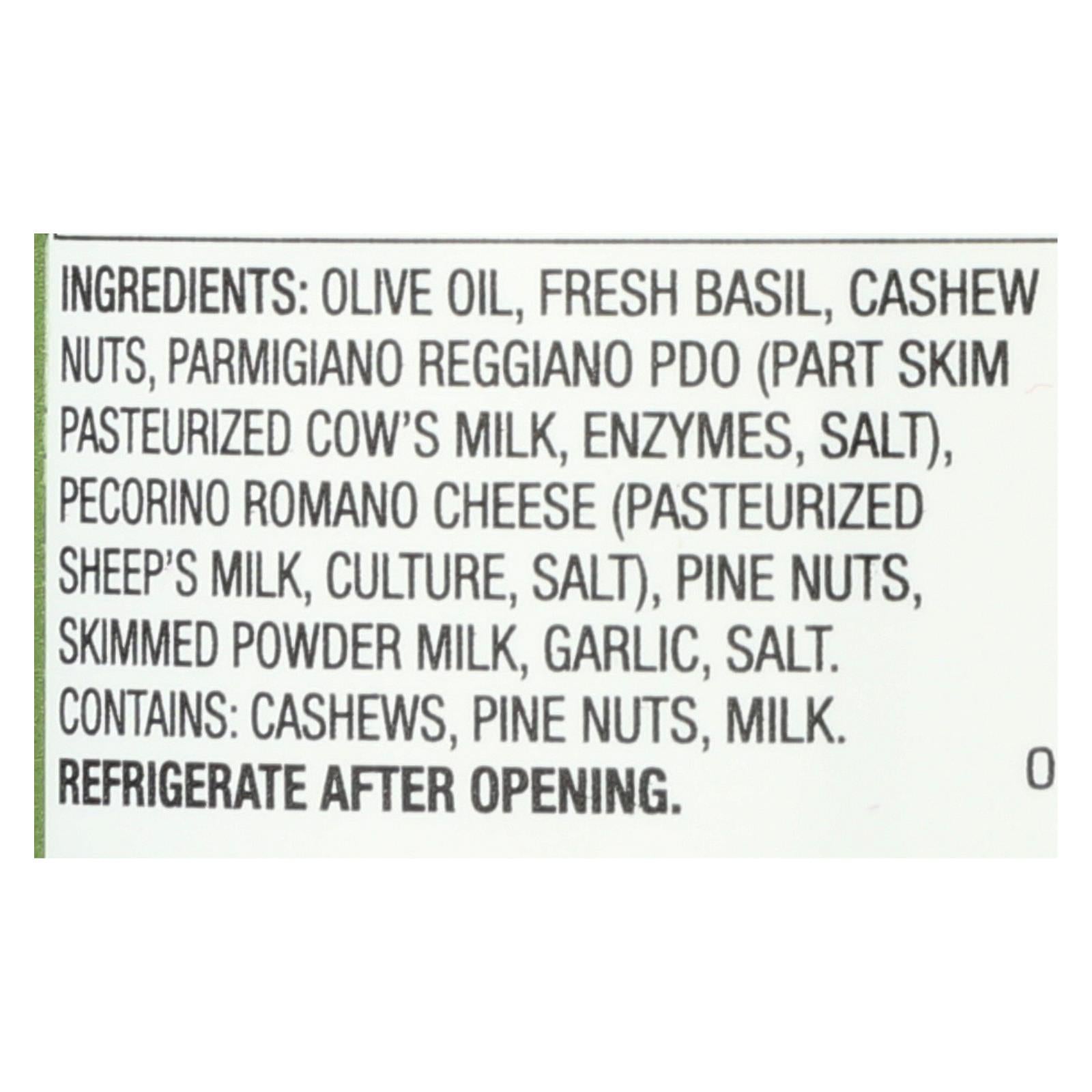 Delallo - Simply Pesto Traditional Basil Sauce - Case of 12 - 6.35 oz.
