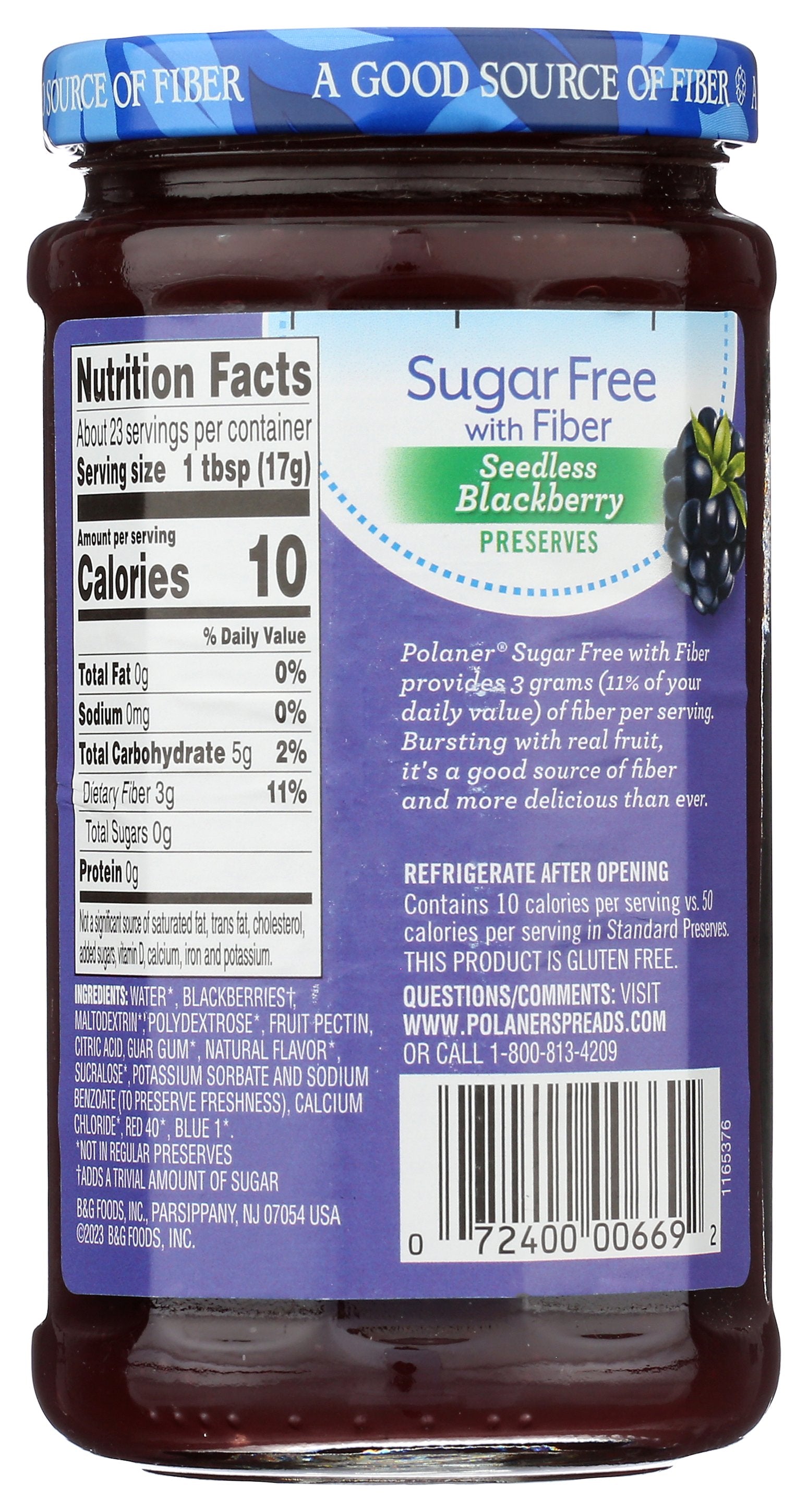 POLANER PRESERVE SF BLACKBRY - Case of 12
