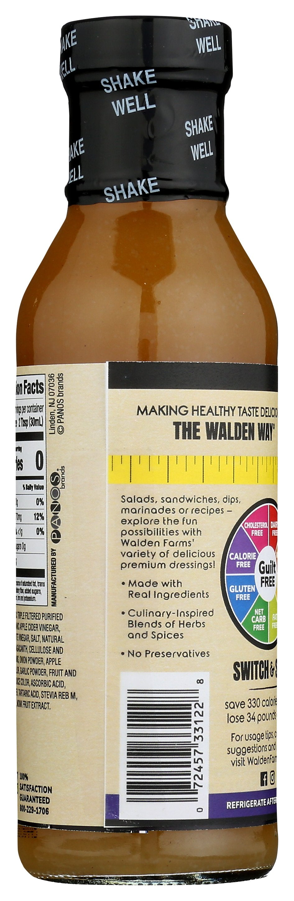 WALDEN FARMS DRSSNG CF HNY BALSAMIC - Case of 6