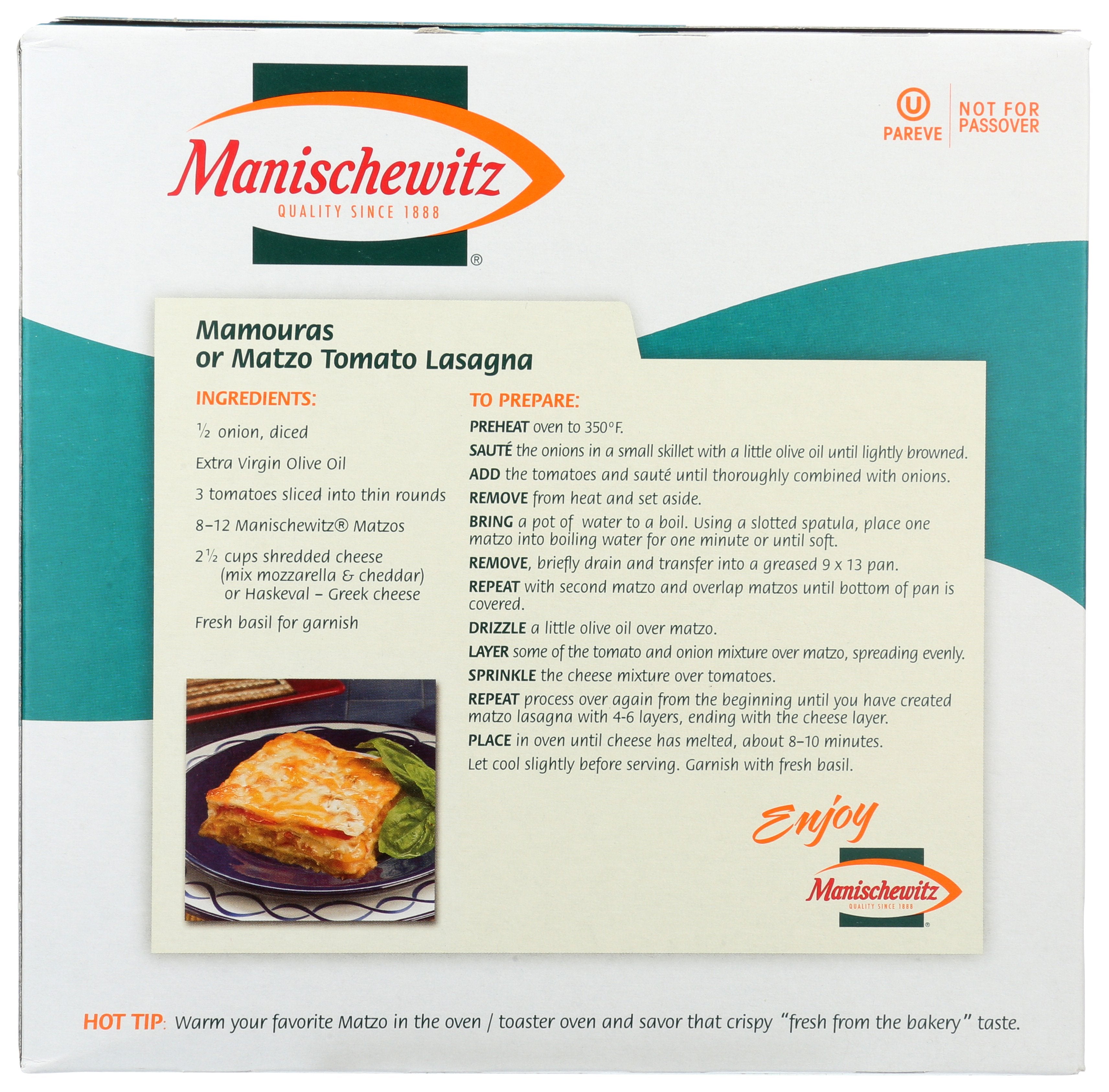MANISCHEWITZ MATZO THINS UNSLTD - Case of 12