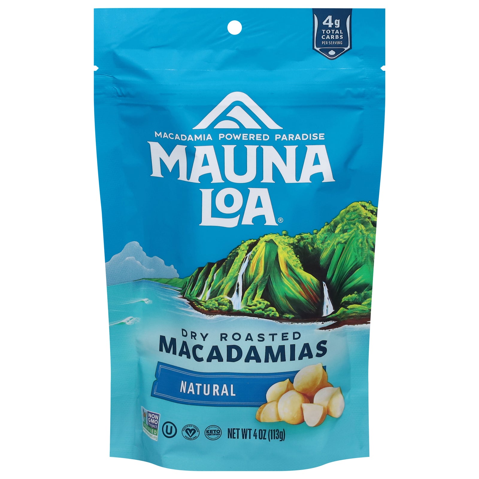 Mauna Loa - Macadamias Rst Unsalted - CS of 6-4 OZ