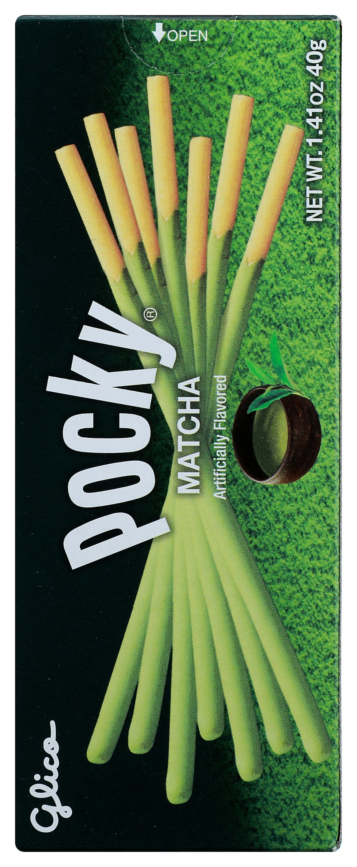 GLICO SNACK POCKY MATCHA GRN TE - Case of 20