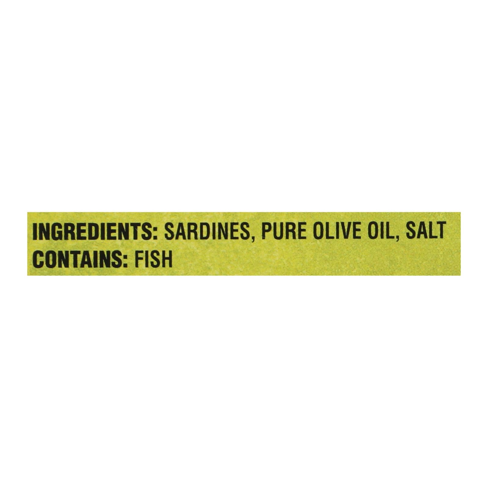 Crown Prince Skinless And Boneless Sardines In Pure Olive Oil - Case Of 12 - 3.75 Oz.