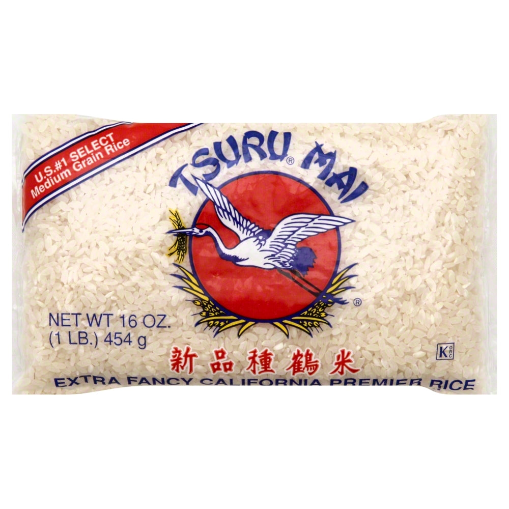 Kokuho Tsurumai White Rice - Case of 12 - 16 oz