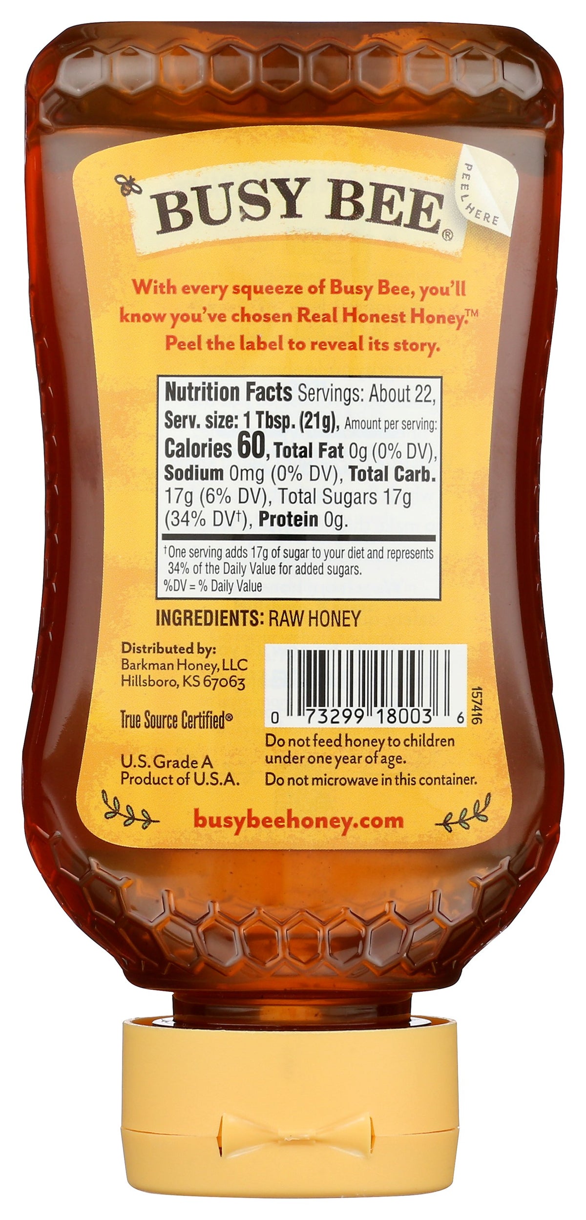 BUSY BEE HONEY RAW USA INVERTD PET - Case of 8