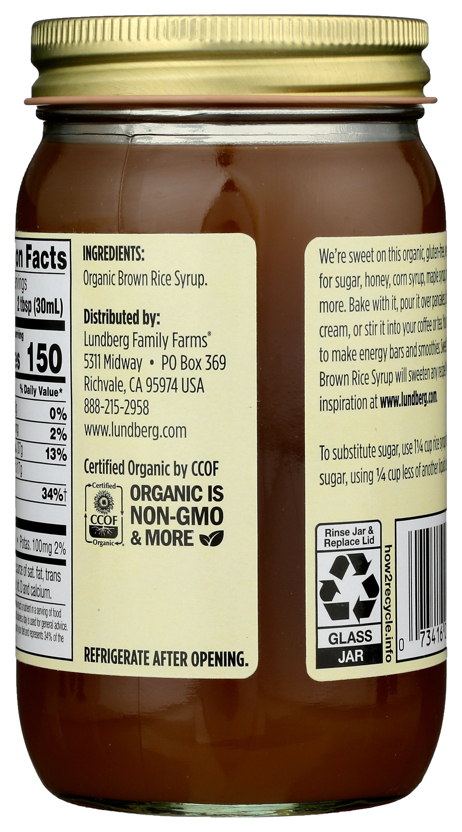 LUNDBERG SYRUP BRWNRCE ORG - Case of 12