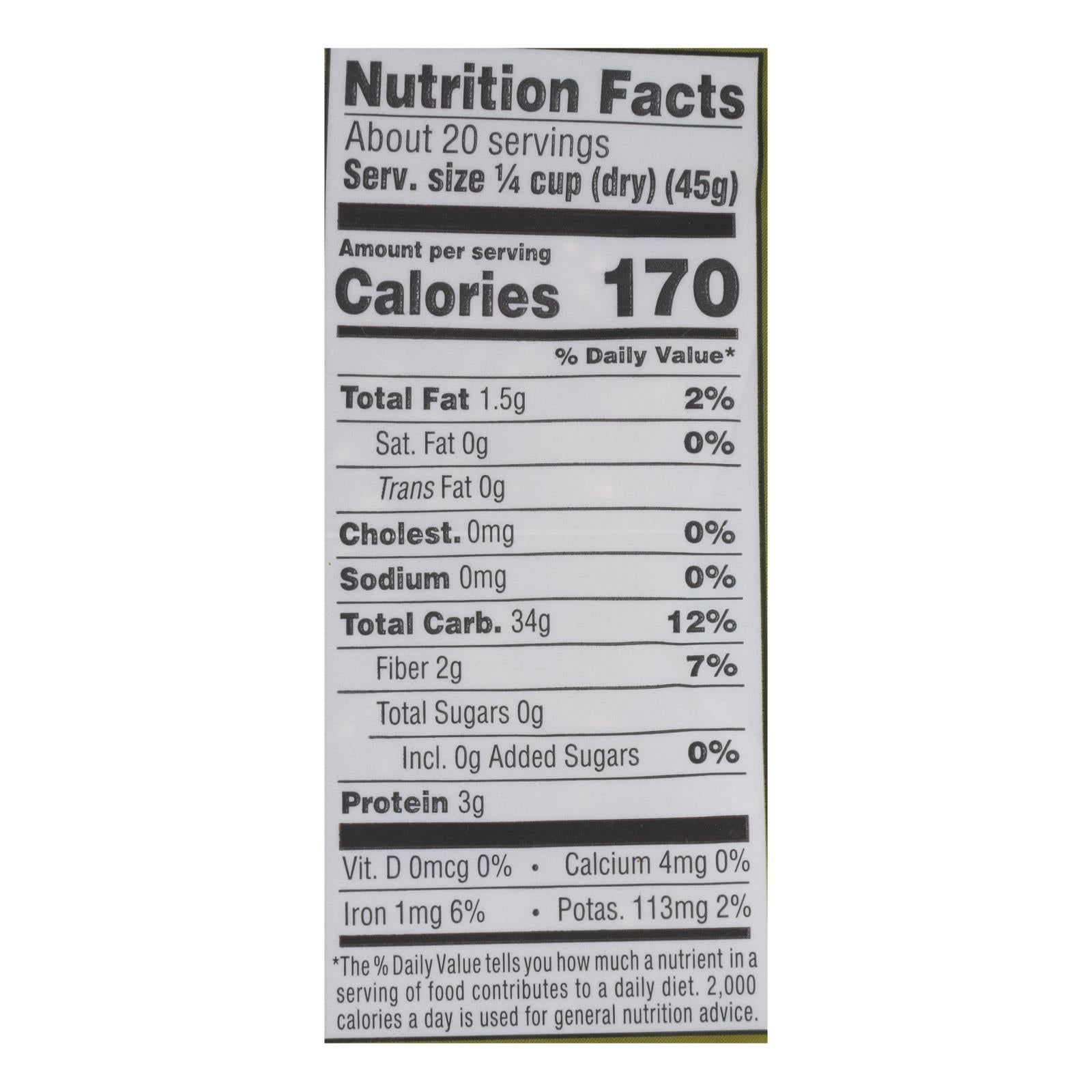 Lundberg Family Farms Organic Brown Long Grain Rice - Case Of 6 - 2 Lb.