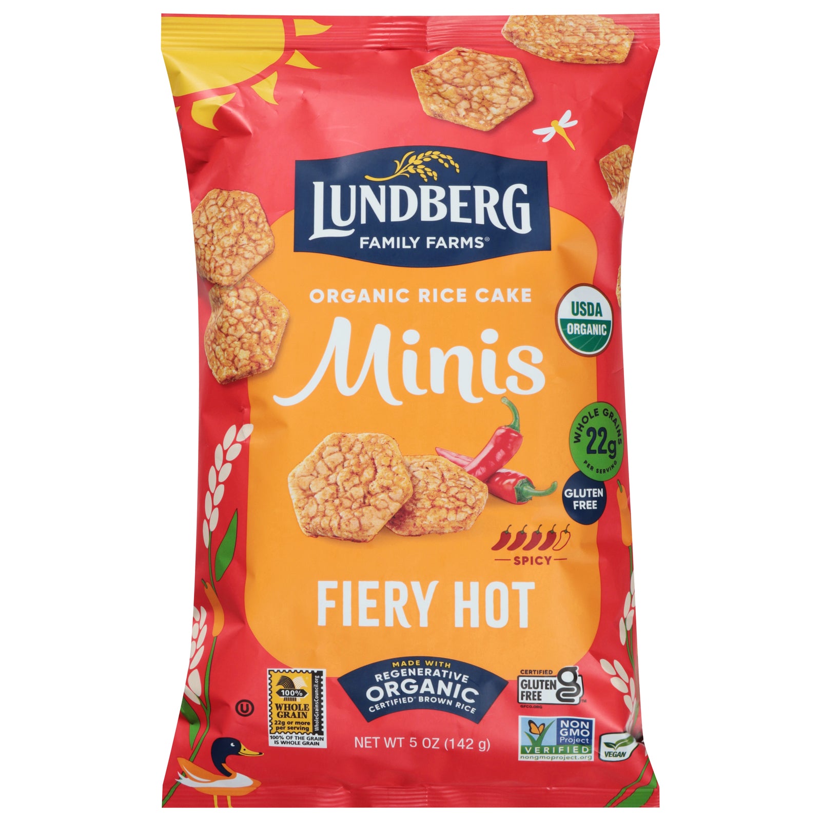 Lundberg Family Farms - Rice Cakes Og2 Fiery Hot - CS of 6-5 OZ