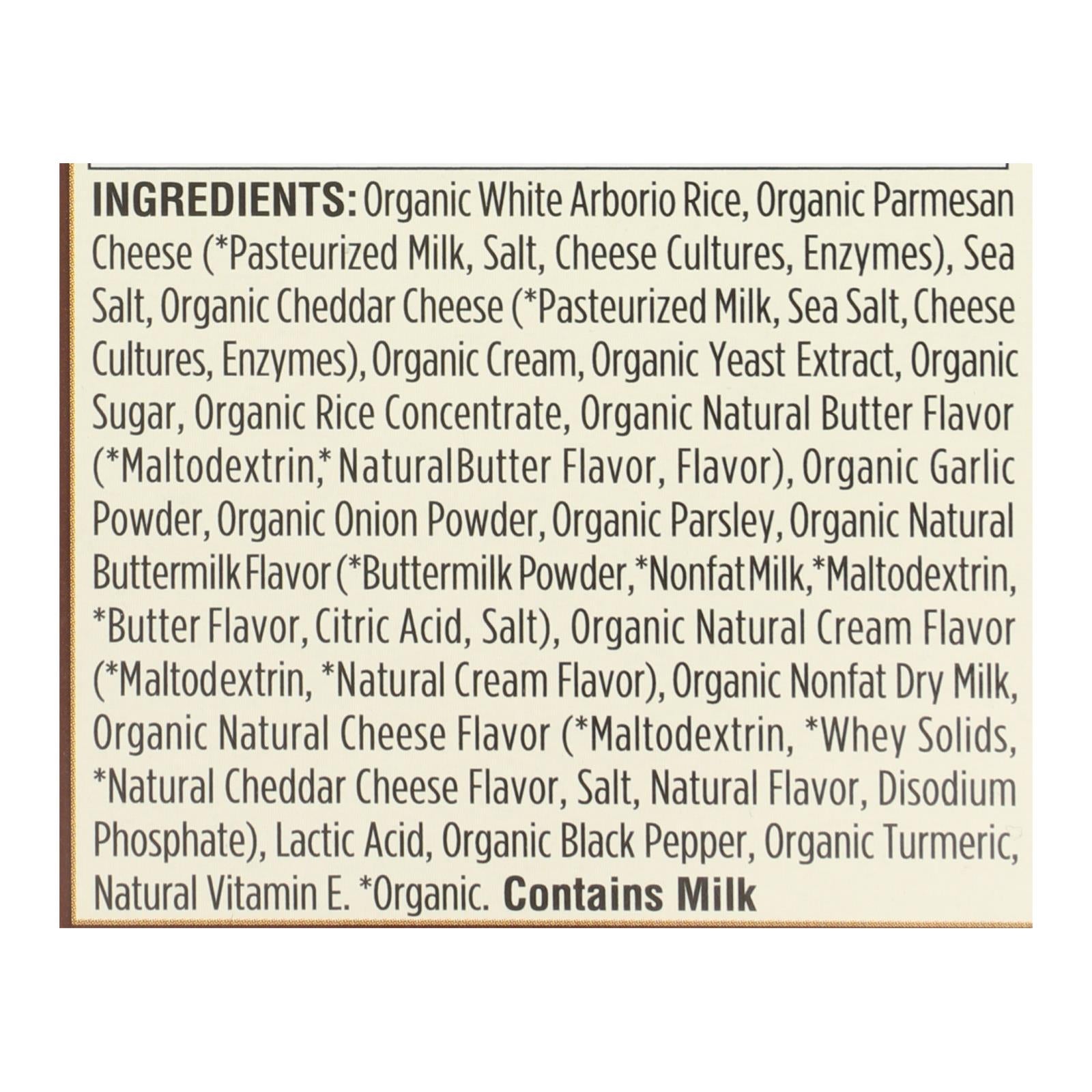 Lundberg Family Farms Organic Risotto - Creamy Parmesan - Case of 6 - 5.5 oz