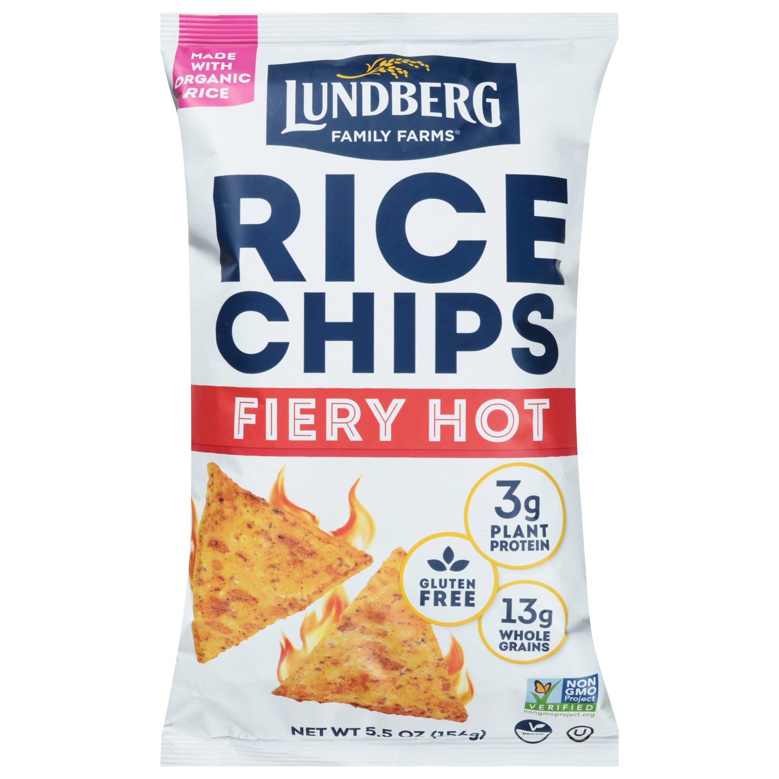 Lundberg Family Farms - Rice Chips Fiery Hot - CS of 6-5.5 OZ